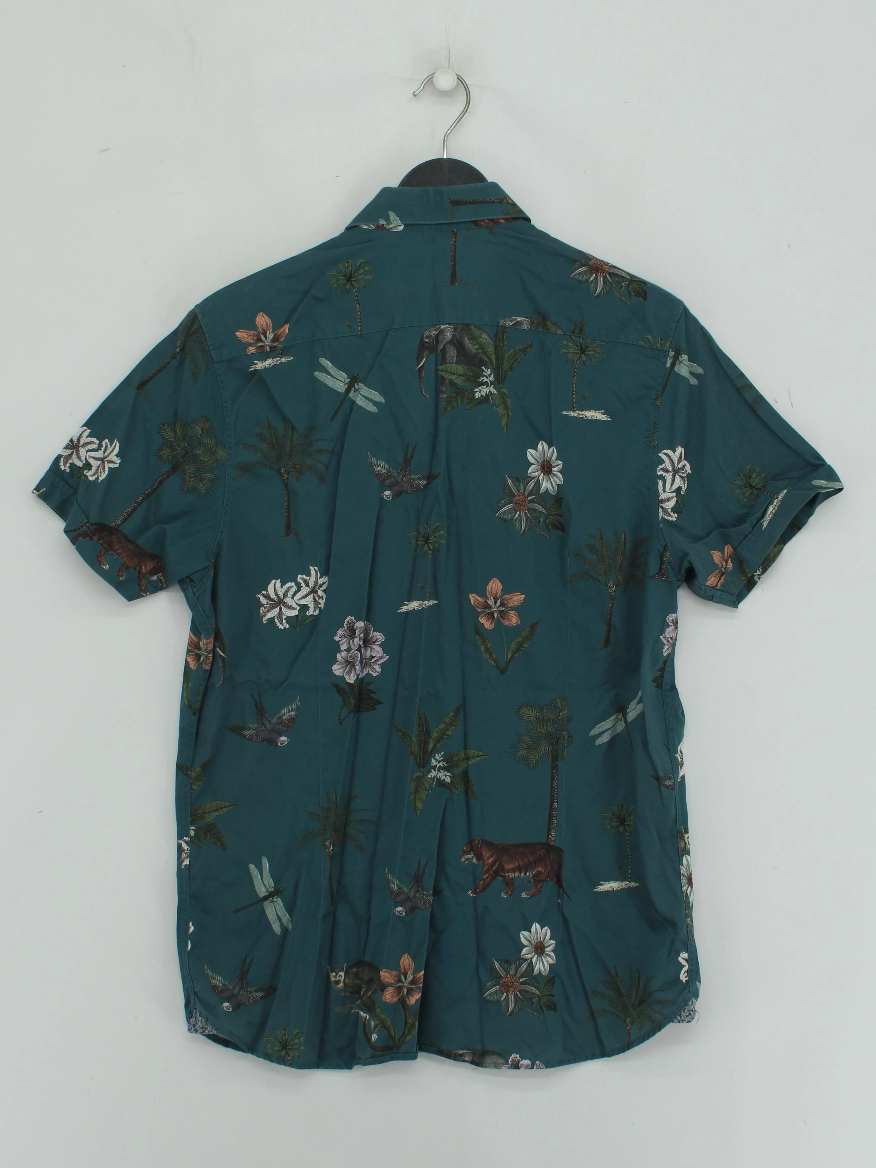 Ted Baker Men's Shirt L Green Graphic 100% Cotton Basic - Image 2