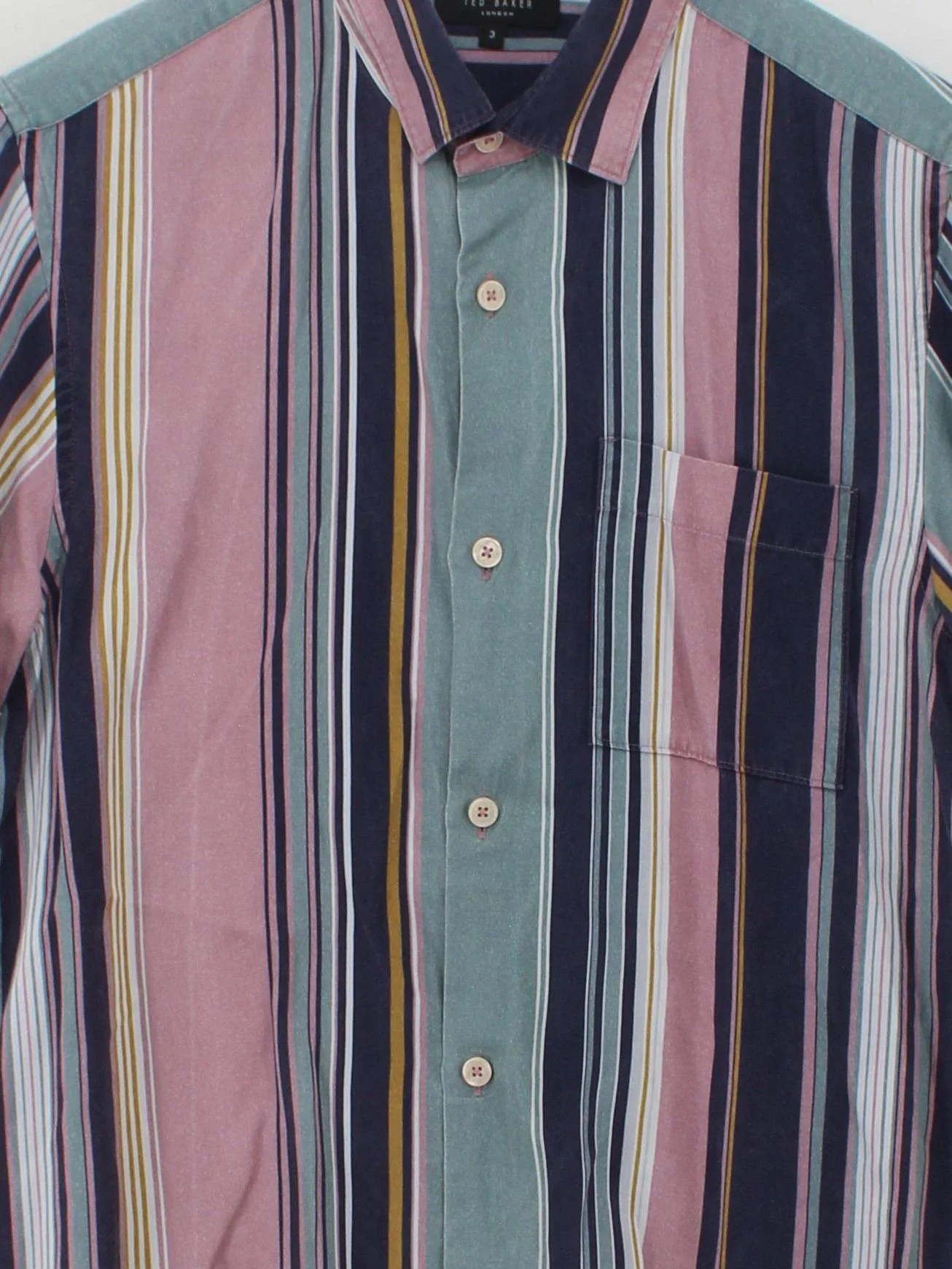 Ted Baker Men's Shirt L Multi Striped 100% Lyocell Modal Basic - Image 3