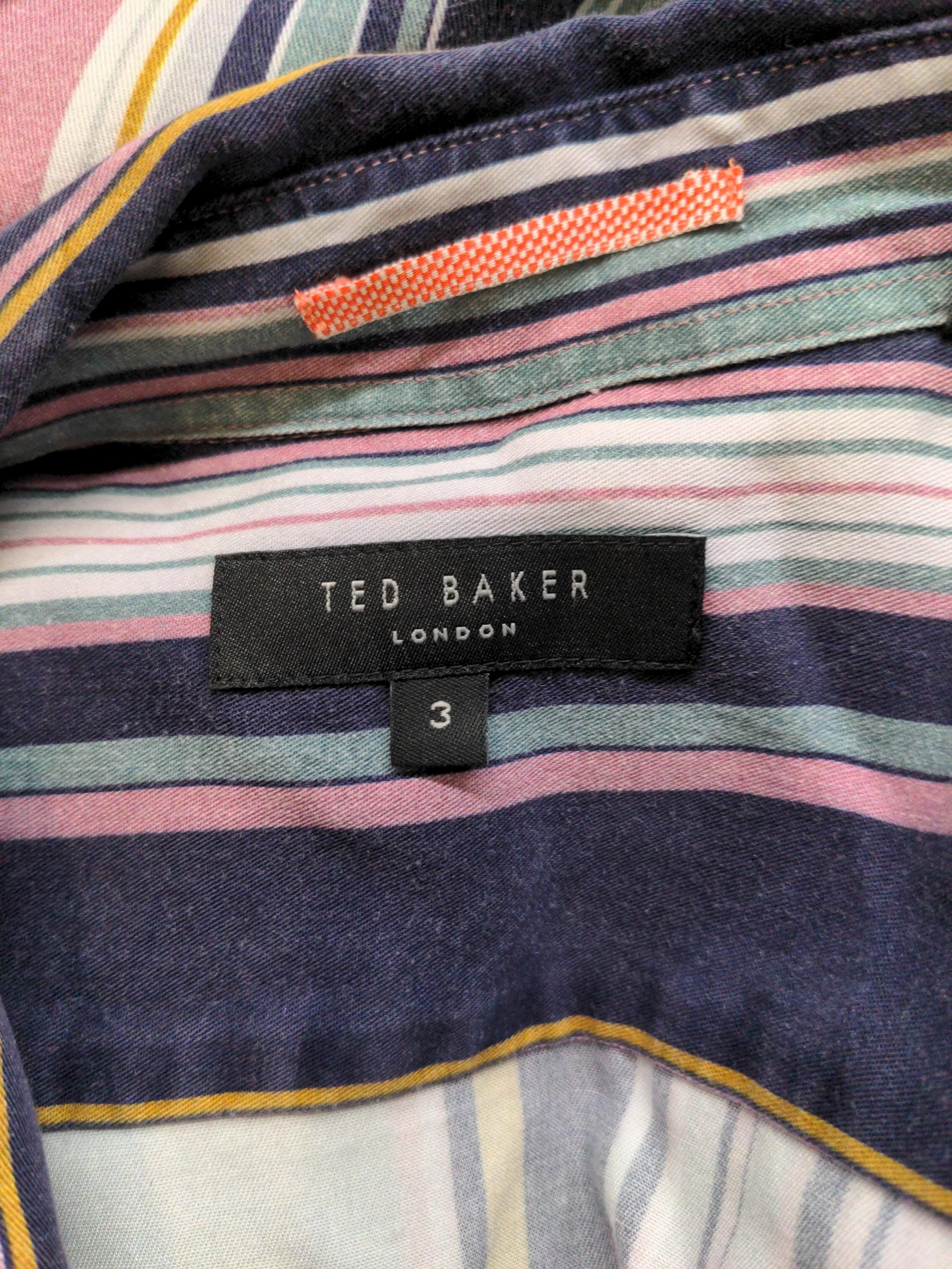 Ted Baker Men's Shirt L Multi Striped 100% Lyocell Modal Basic - Image 5
