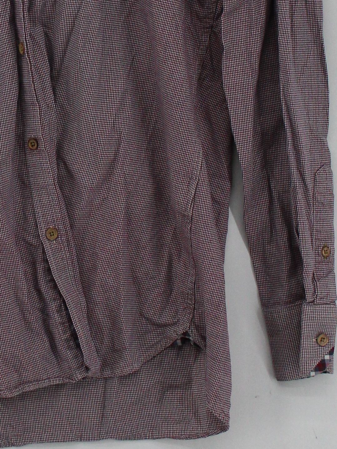 Ted Baker Men's Shirt L Red Checkered 100% Cotton Basic - Image 4