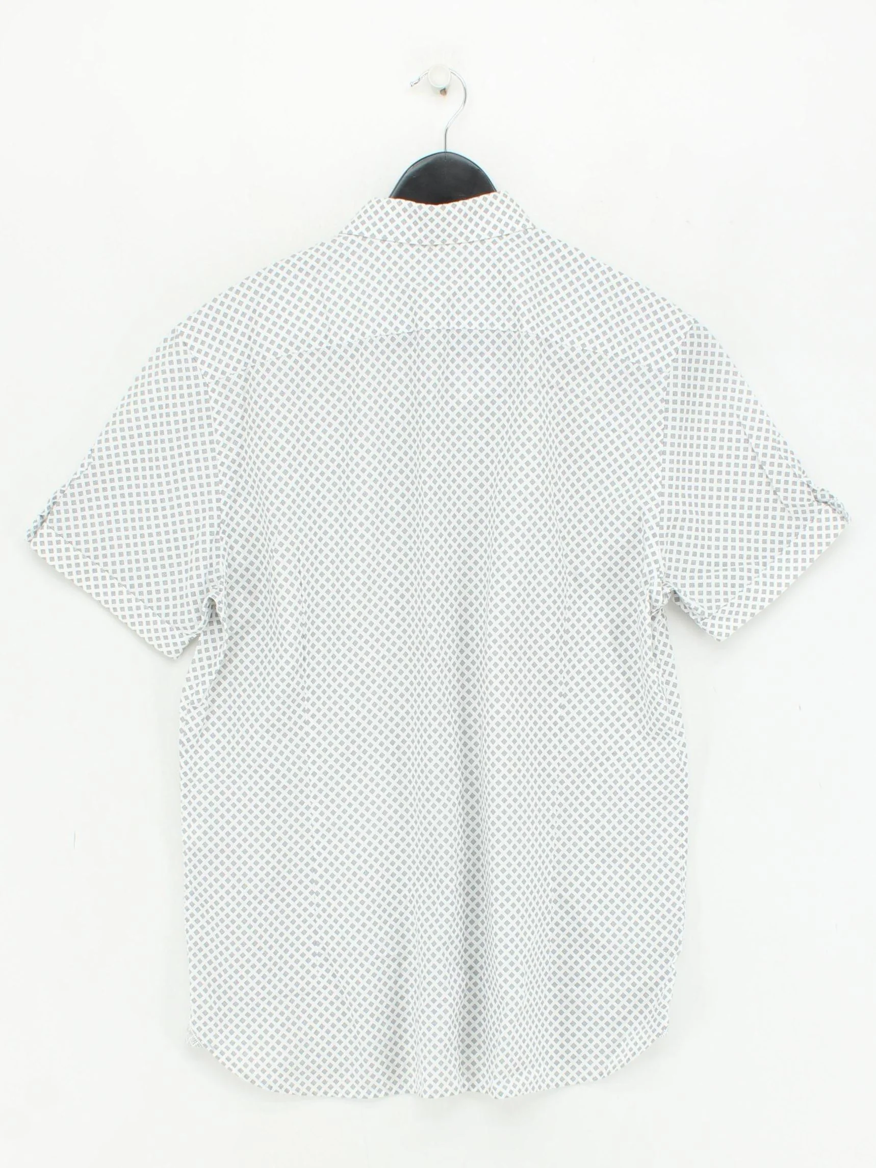 Ted Baker Men's Shirt L White Geometric 100% Cotton Basic - Image 2