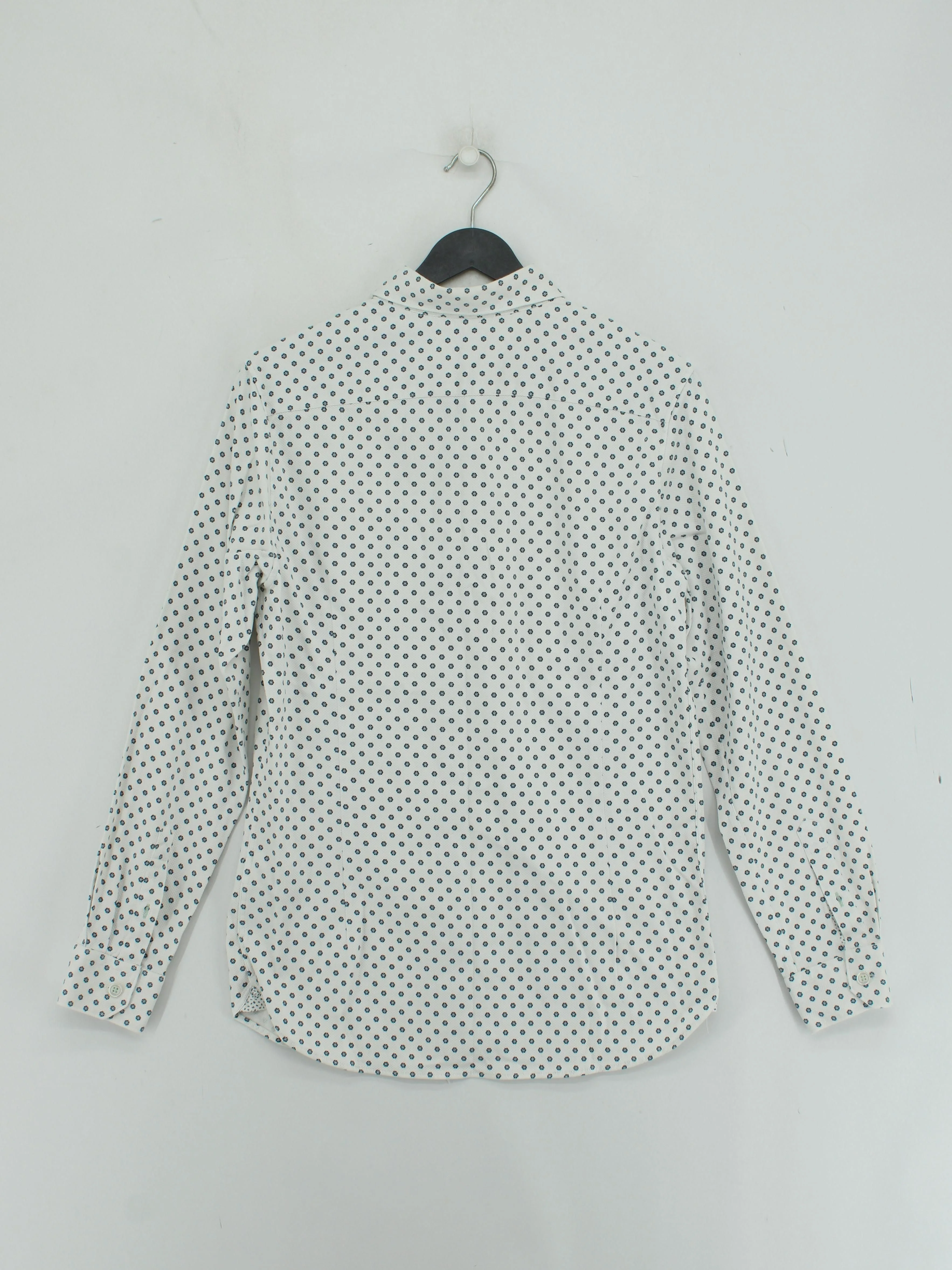 Ted Baker Men's Shirt L White Geometric Cotton with Elastane Basic - Image 2