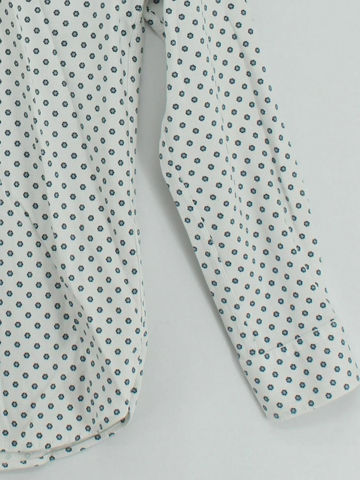 Ted Baker Men's Shirt L White Geometric Cotton with Elastane Basic - Image 4