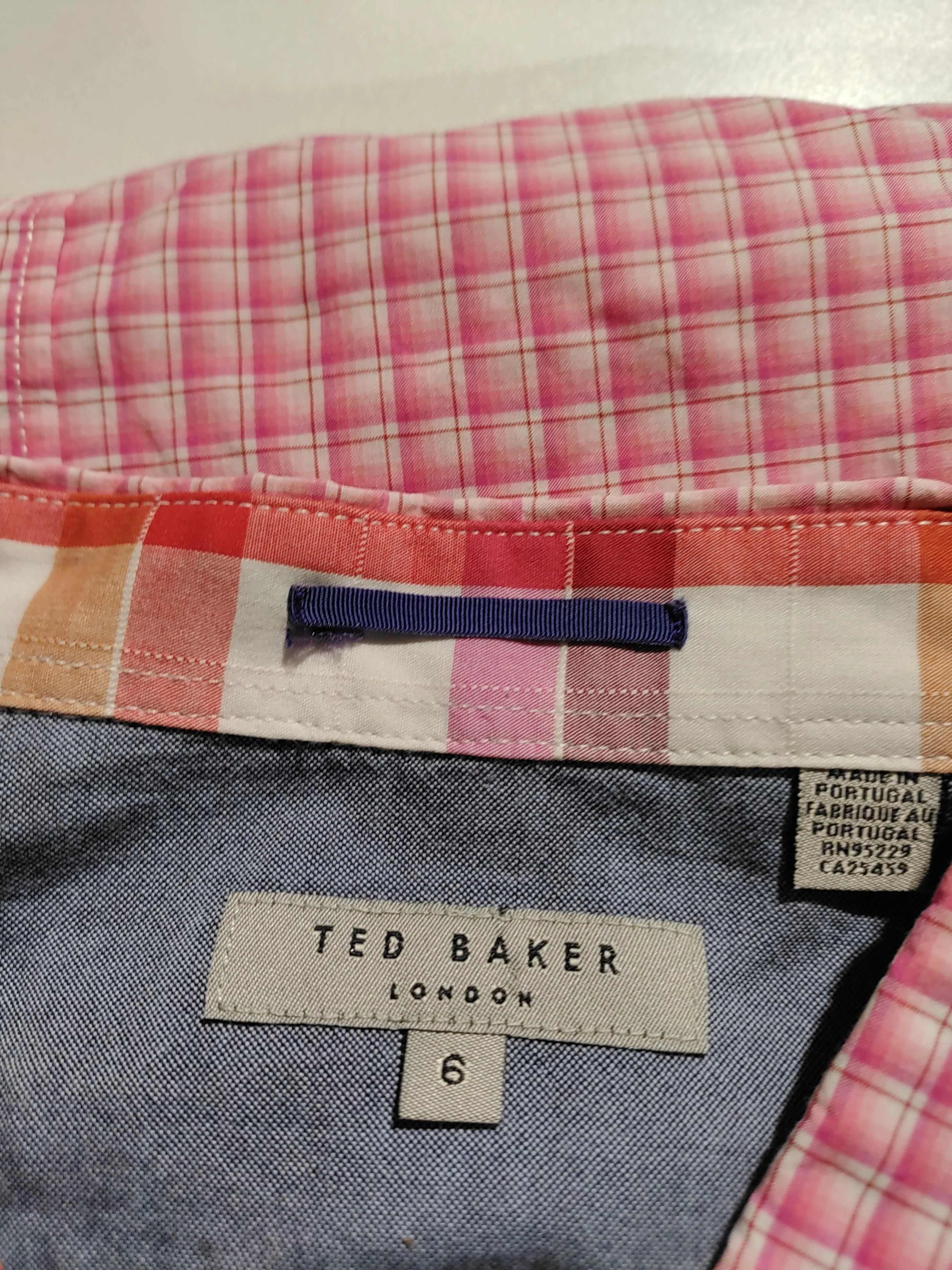 Ted Baker Men's Shirt XXL Pink Checkered 100% Cotton Basic - Image 5