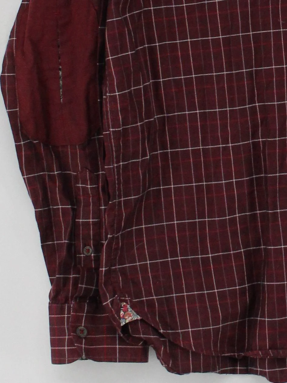 Ted Baker Men's Shirt XXL Red Checkered 100% Cotton Basic - Image 4