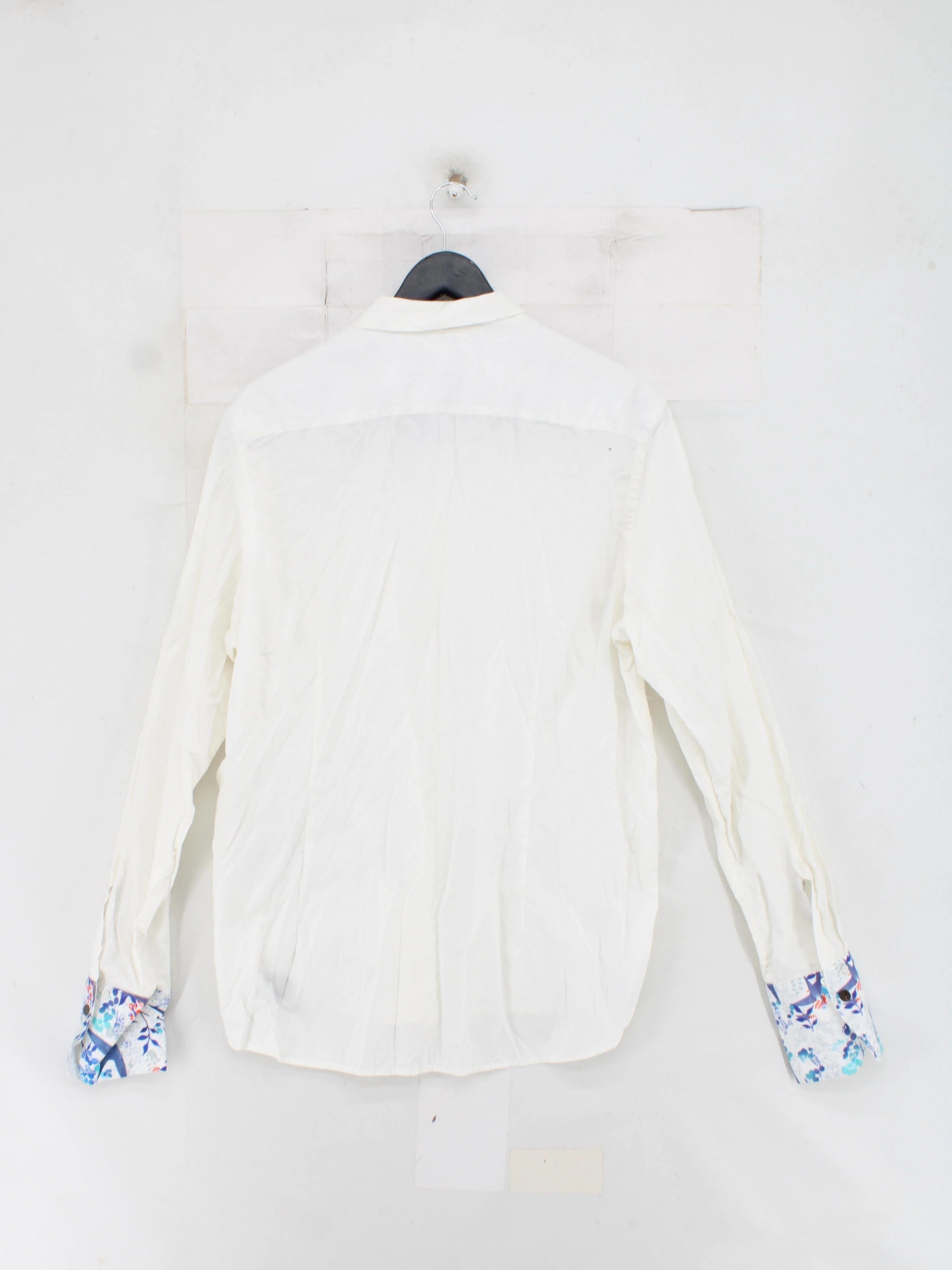 Ted Baker Men's Shirt XXL White Floral 100% Cotton Basic - Image 2
