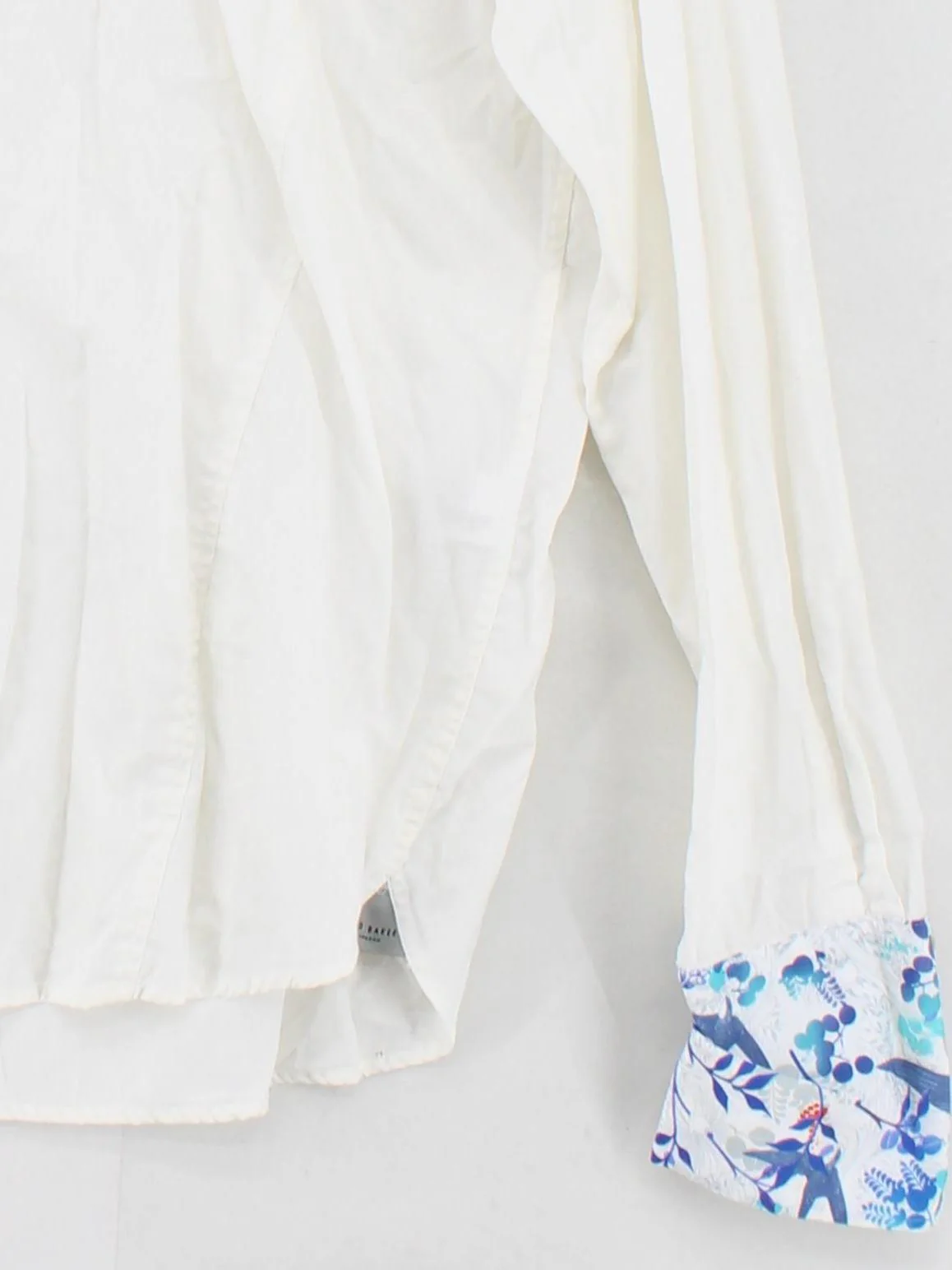 Ted Baker Men's Shirt XXL White Floral 100% Cotton Basic - Image 4