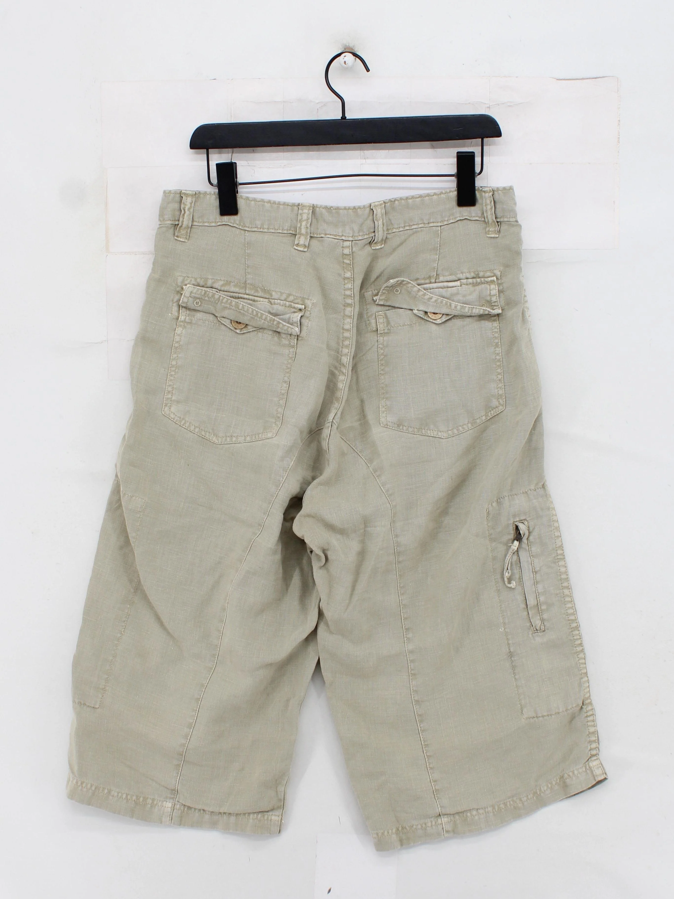 Ted Baker Men's Shorts M Tan 100% Linen Cargo - Image 2