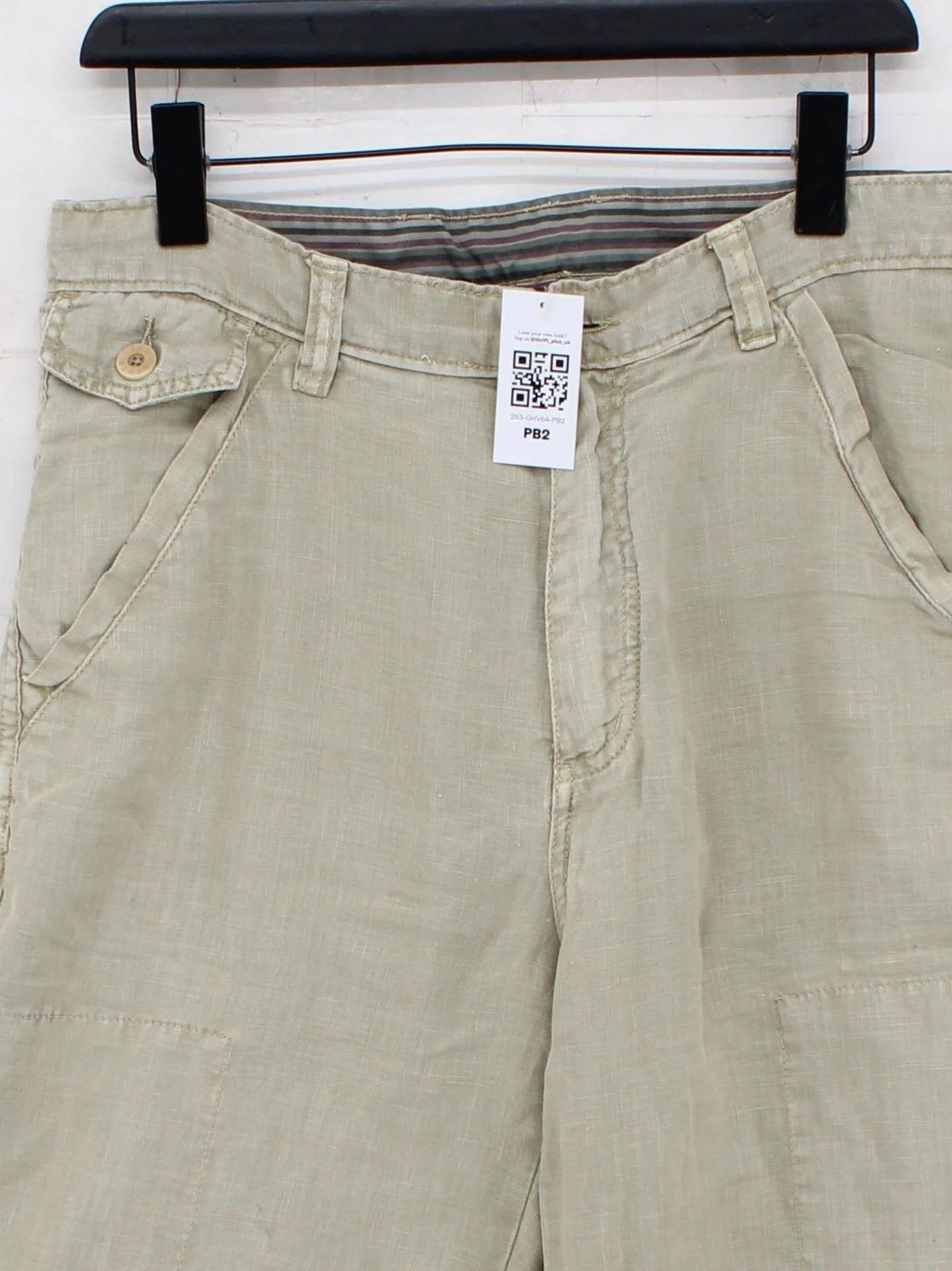 Ted Baker Men's Shorts M Tan 100% Linen Cargo - Image 3