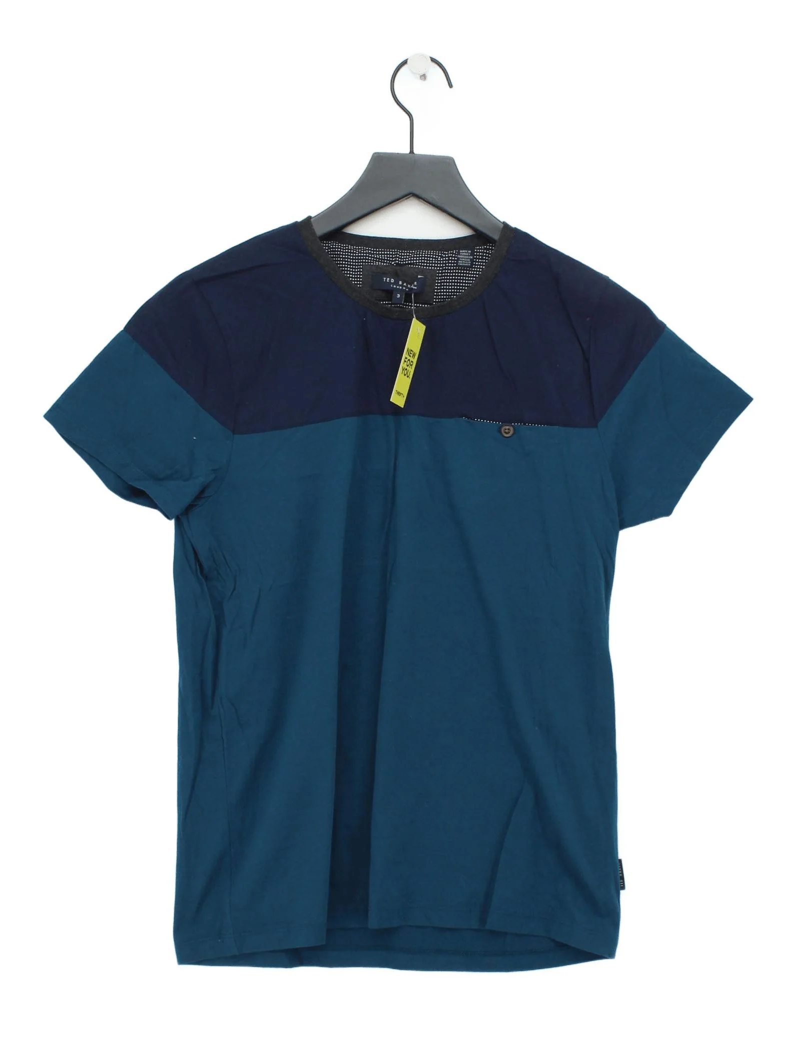 Ted Baker Men's T-Shirt L Blue 100% Cotton Basic