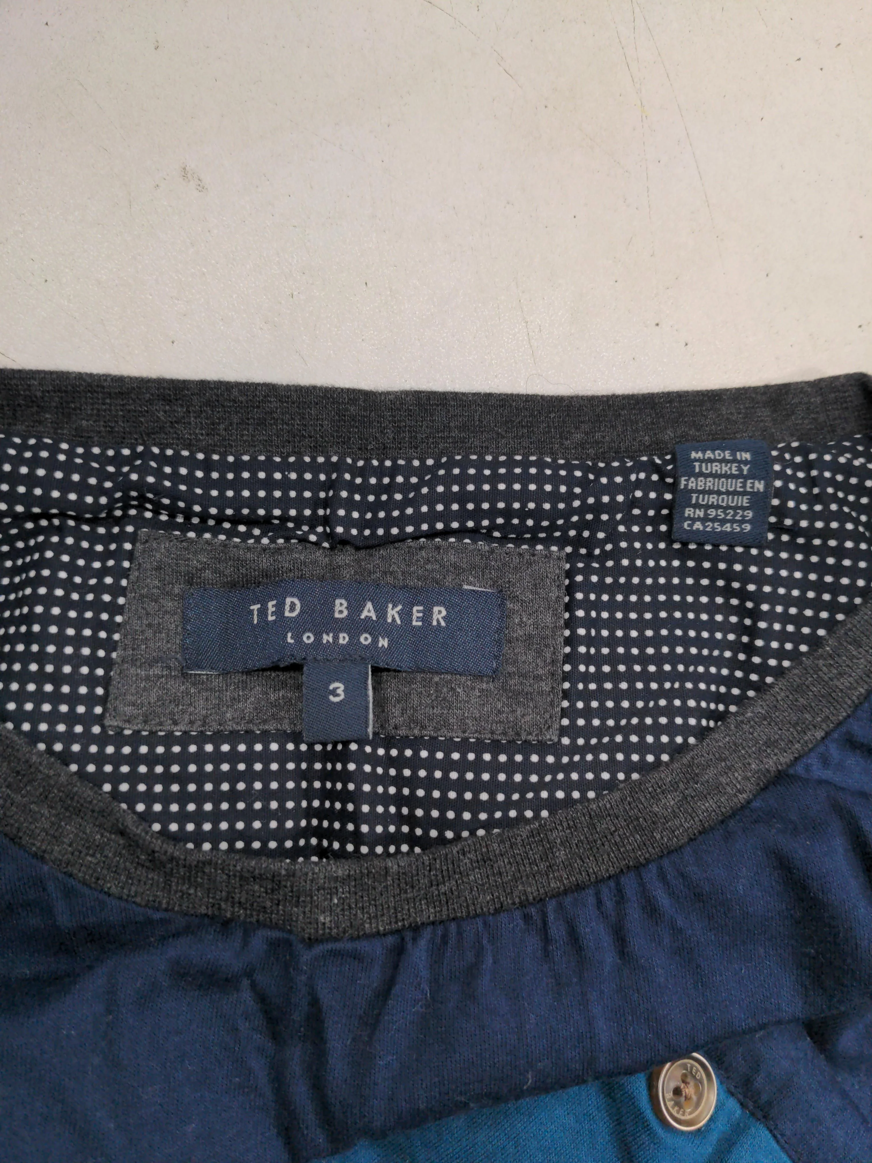 Ted Baker Men's T-Shirt L Blue 100% Cotton Basic - Image 5