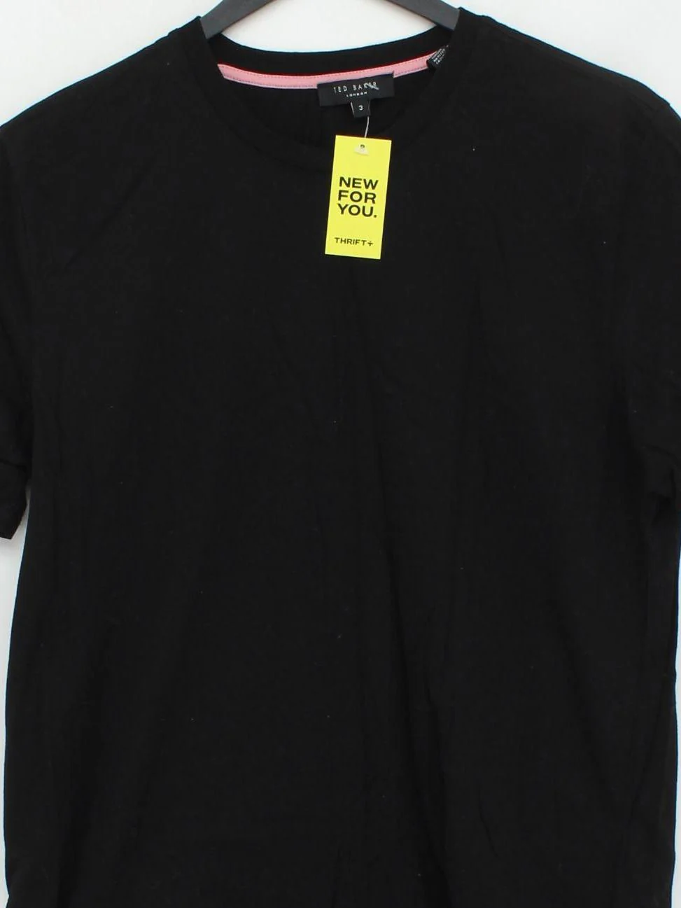 Ted Baker Men's T-Shirt M Black 100% Cotton Basic - Image 3