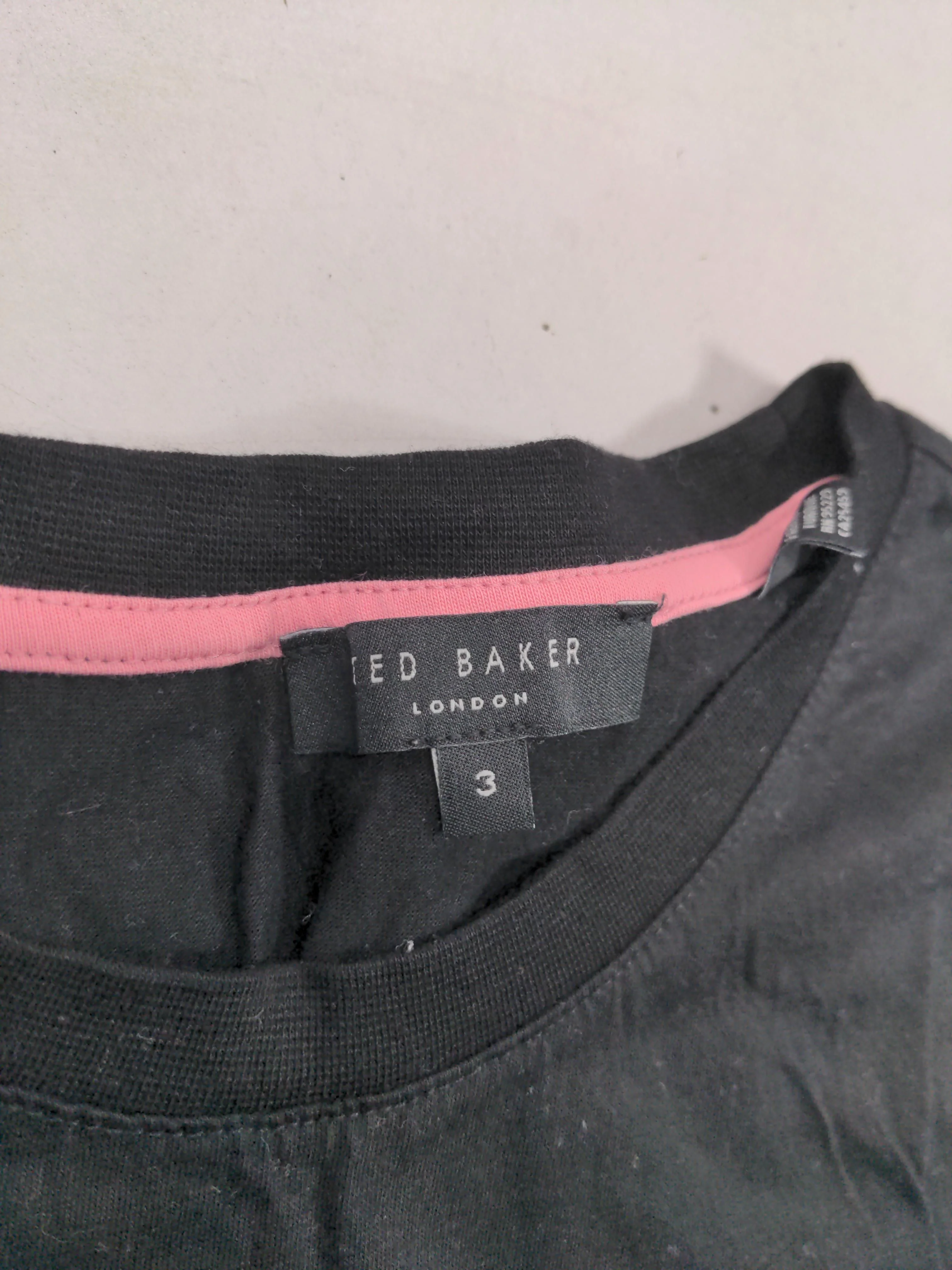 Ted Baker Men's T-Shirt M Black 100% Cotton Basic - Image 5