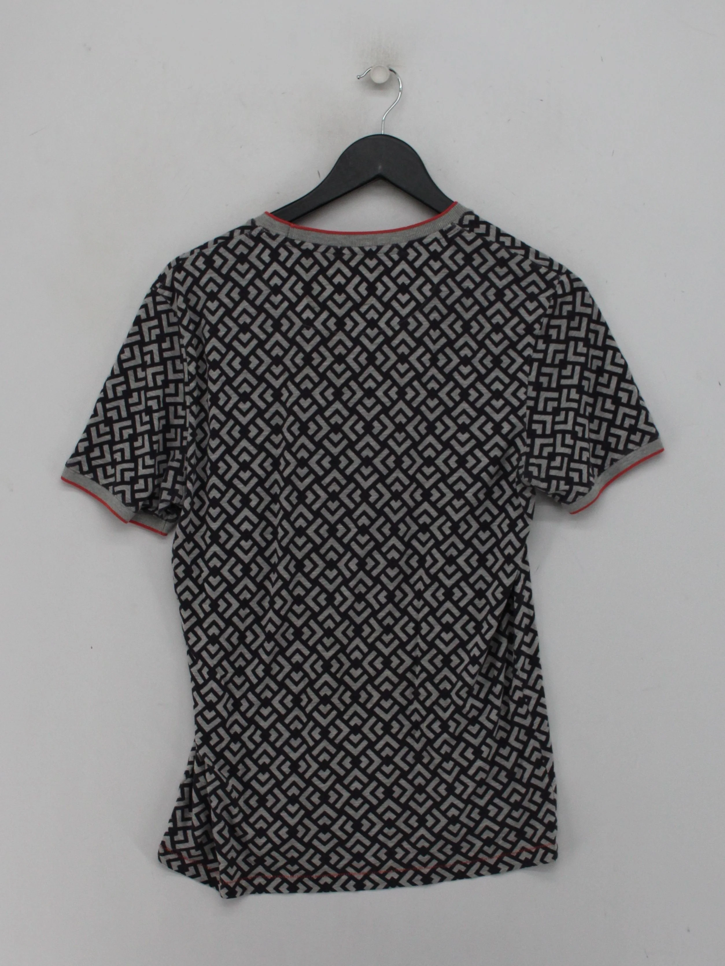 Ted Baker Men's T-Shirt S Grey Geometric Cotton with Polyester Basic - Image 2