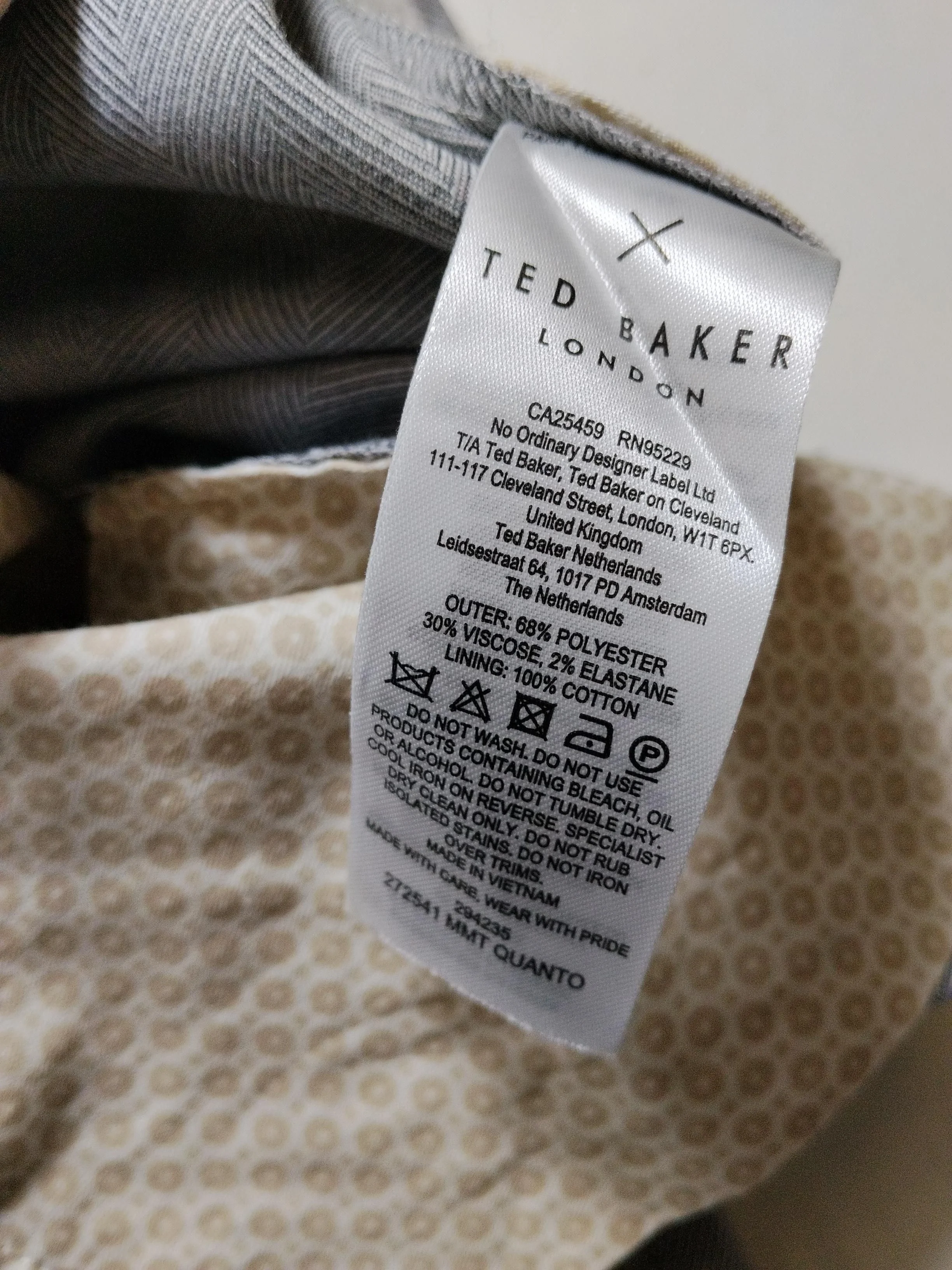 Ted Baker Men's Trousers W 32 in Grey Polyester with Viscose, Elastane Chino - Image 6