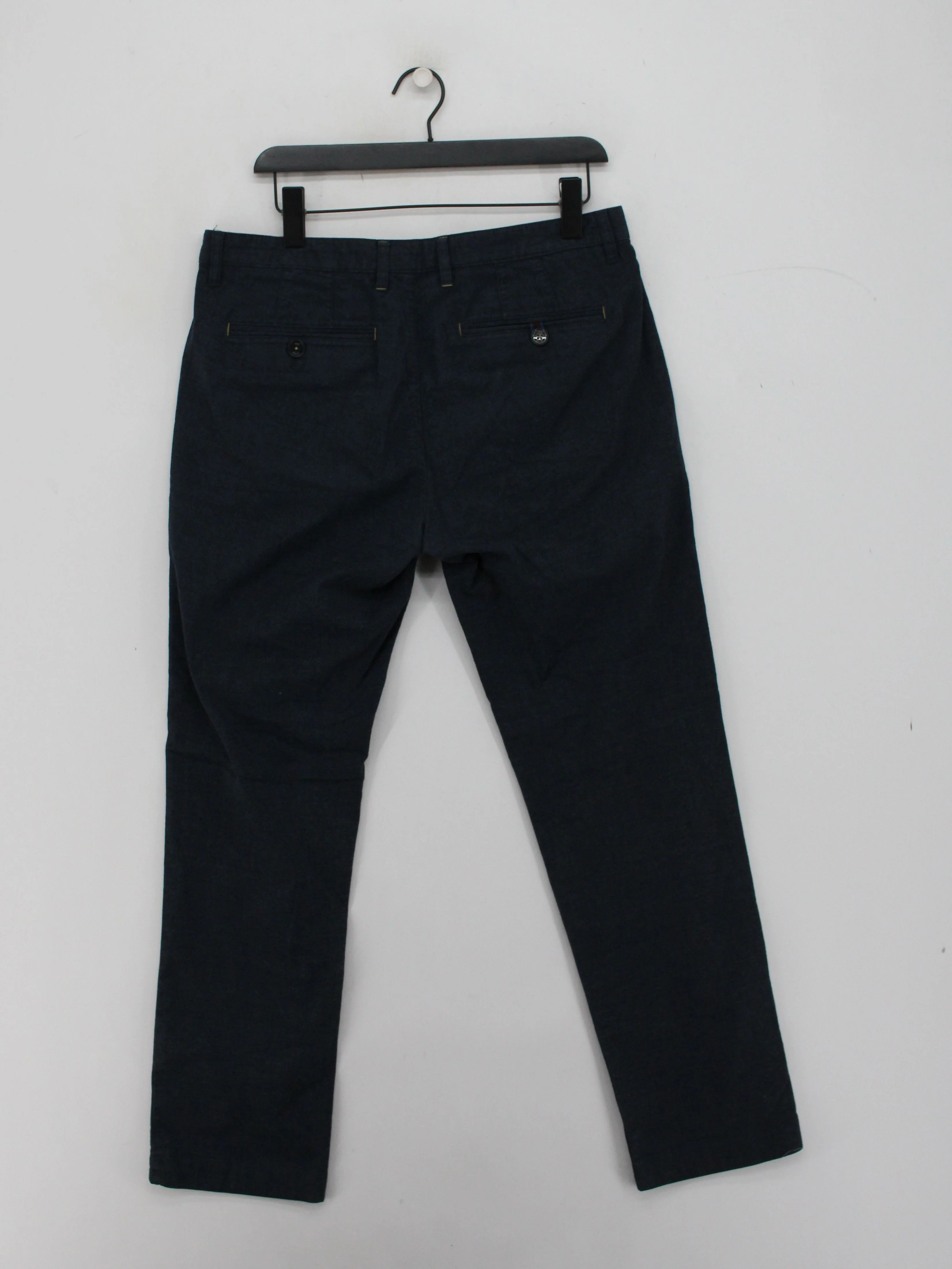 Ted Baker Men's Trousers W 34 in Blue Cotton with Viscose Straight Chino - Image 2