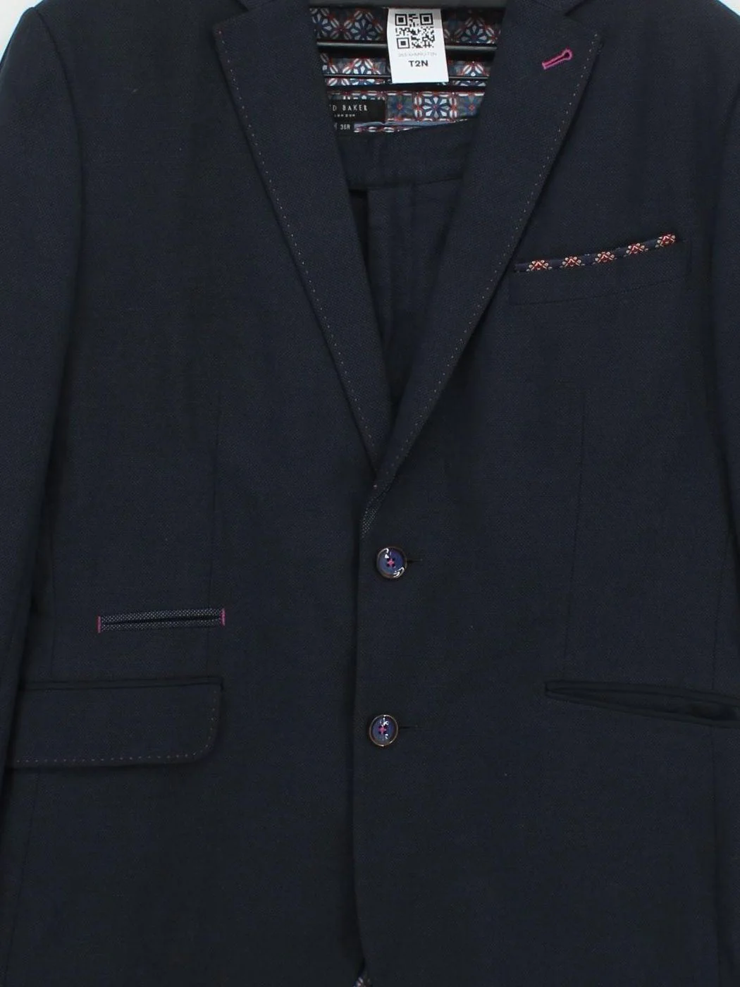 Ted Baker Men's Two Piece Suit Chest: 50 in Blue Polyester - Image 3