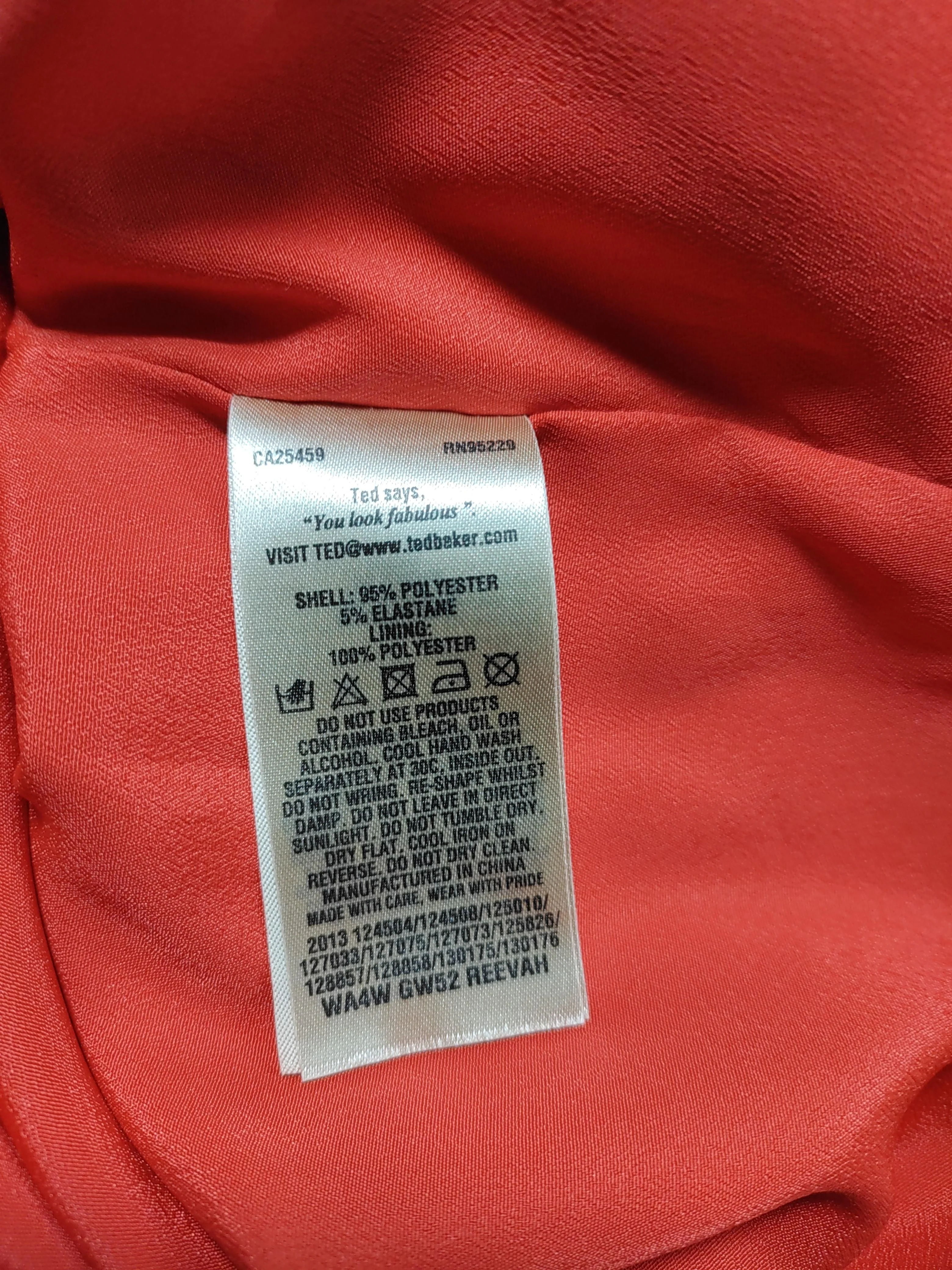 Ted Baker Mini Dress UK10 in Red - Image 6