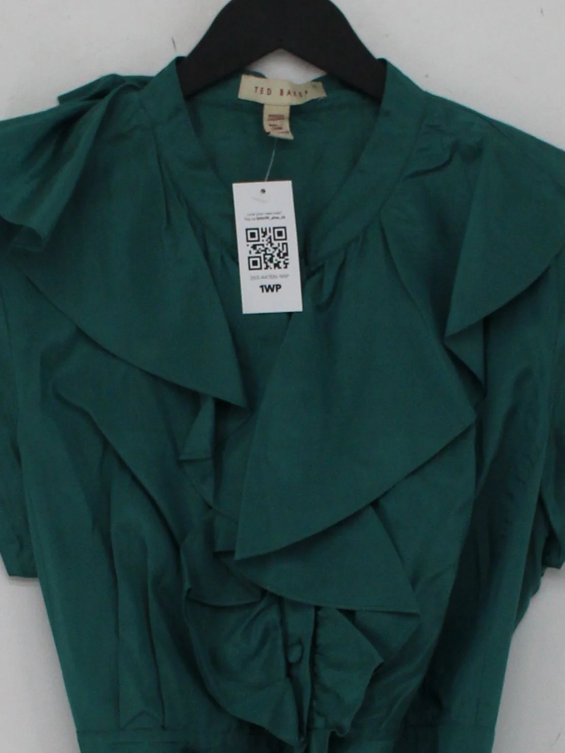 Ted Baker Shirt Mini Dress M in Green - Image 3