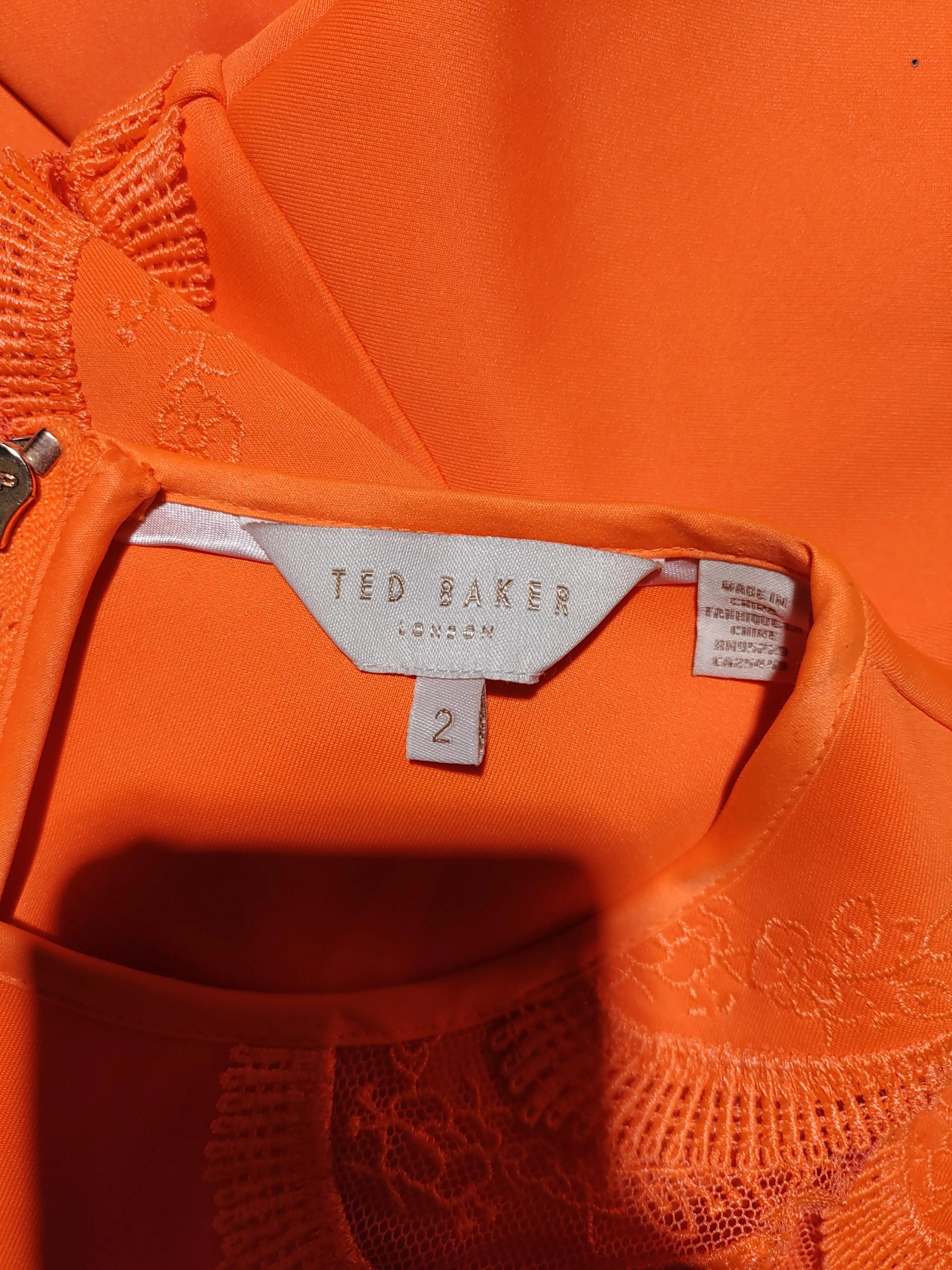 Ted Baker Skater Mini Dress UK10 in Orange - Image 5