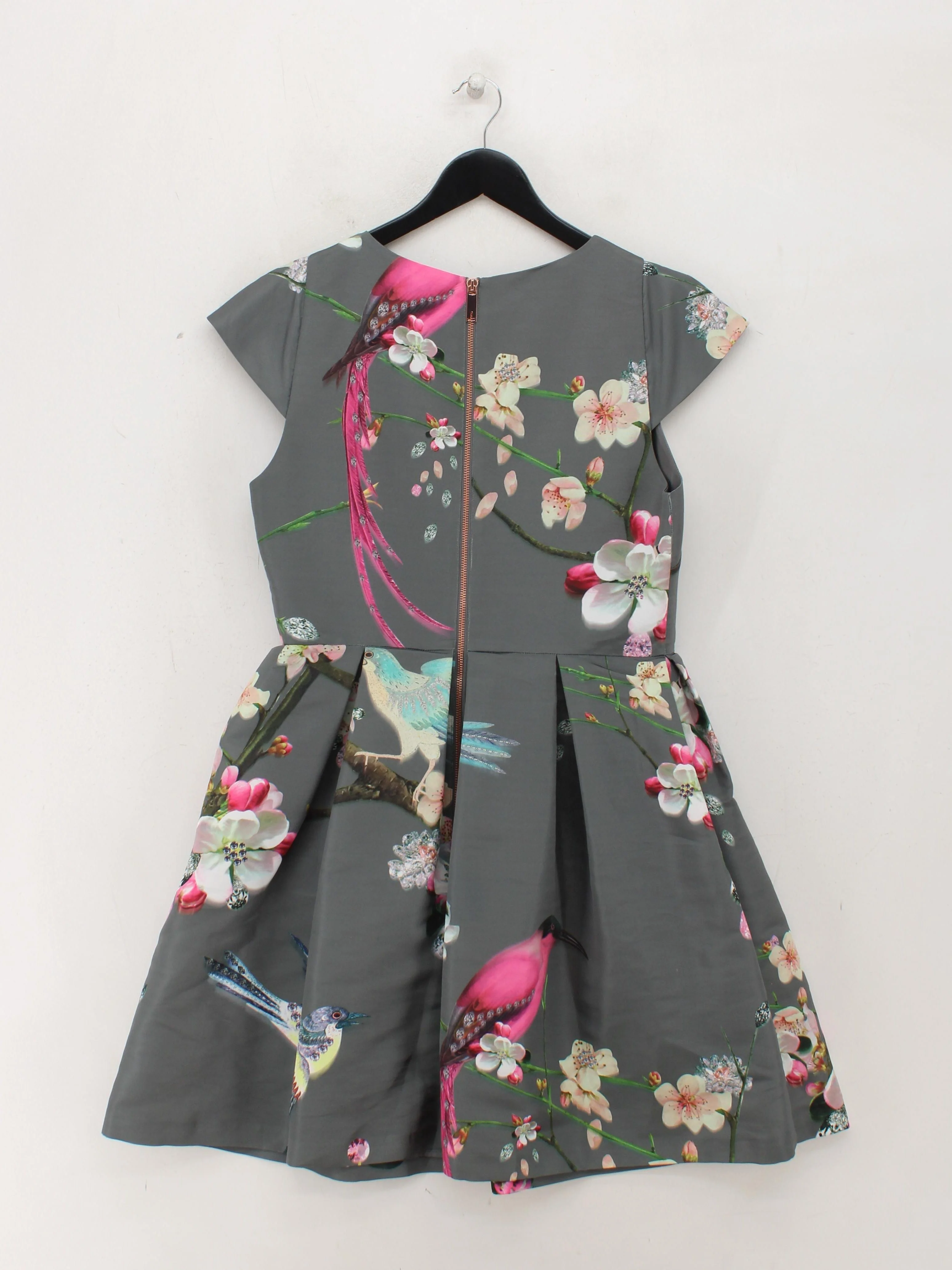Ted Baker Skater Mini Dress UK4 in Grey - Image 2