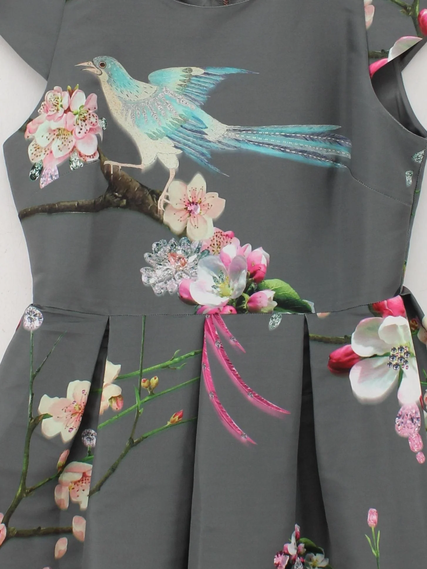 Ted Baker Skater Mini Dress UK4 in Grey - Image 3