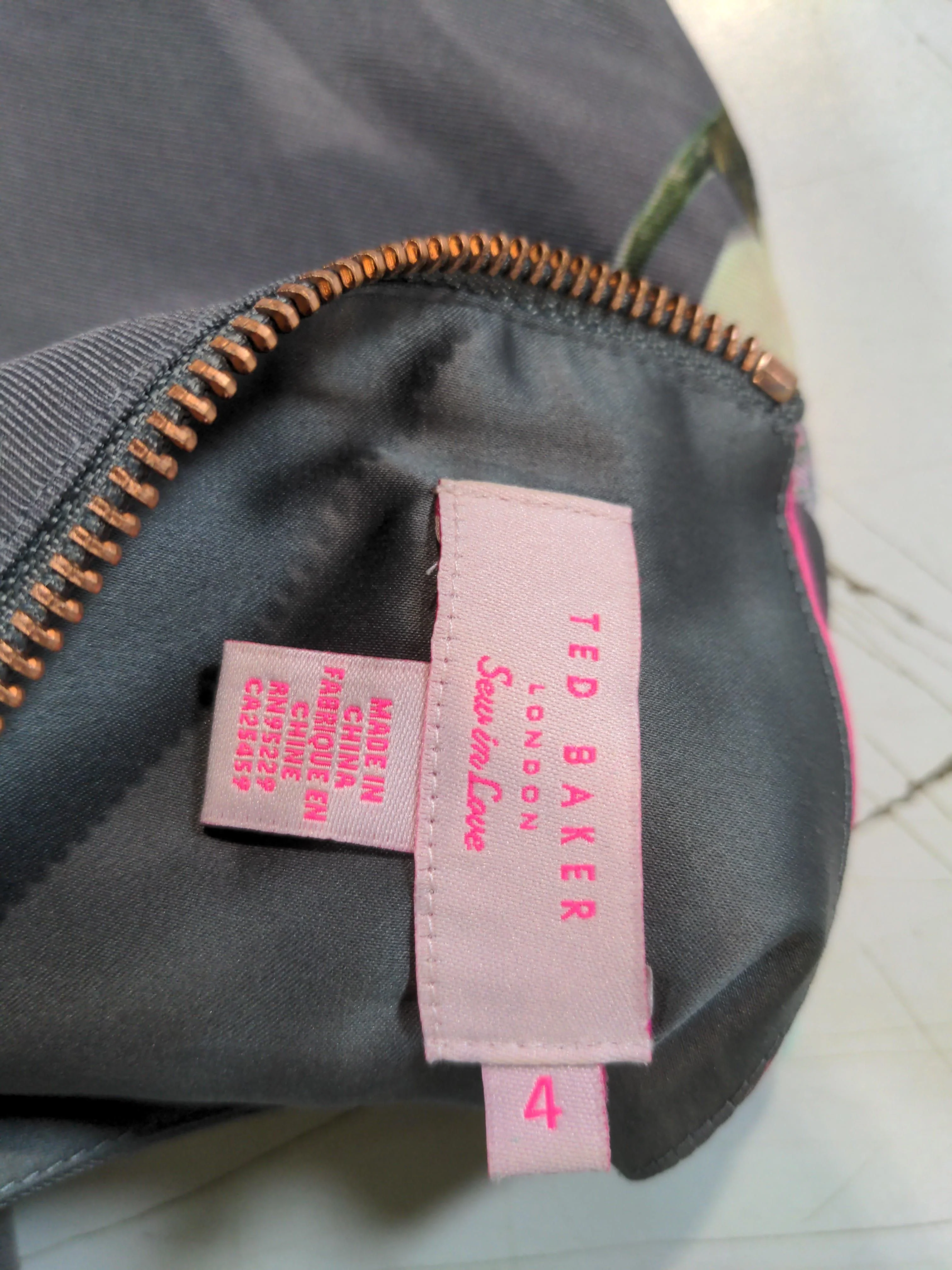 Ted Baker Skater Mini Dress UK4 in Grey - Image 5