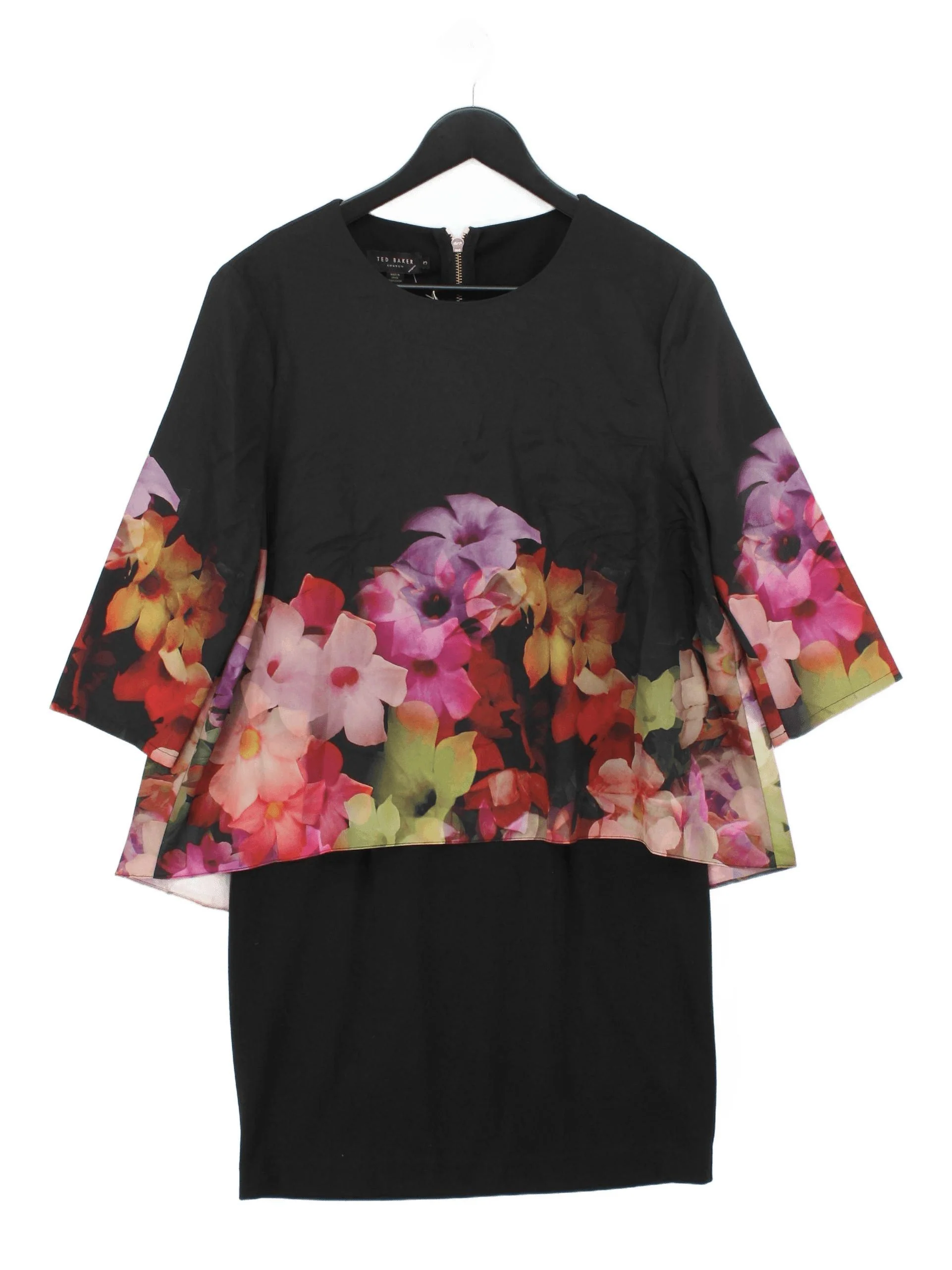 Ted Baker T-Shirt Midi Dress UK12 in Black