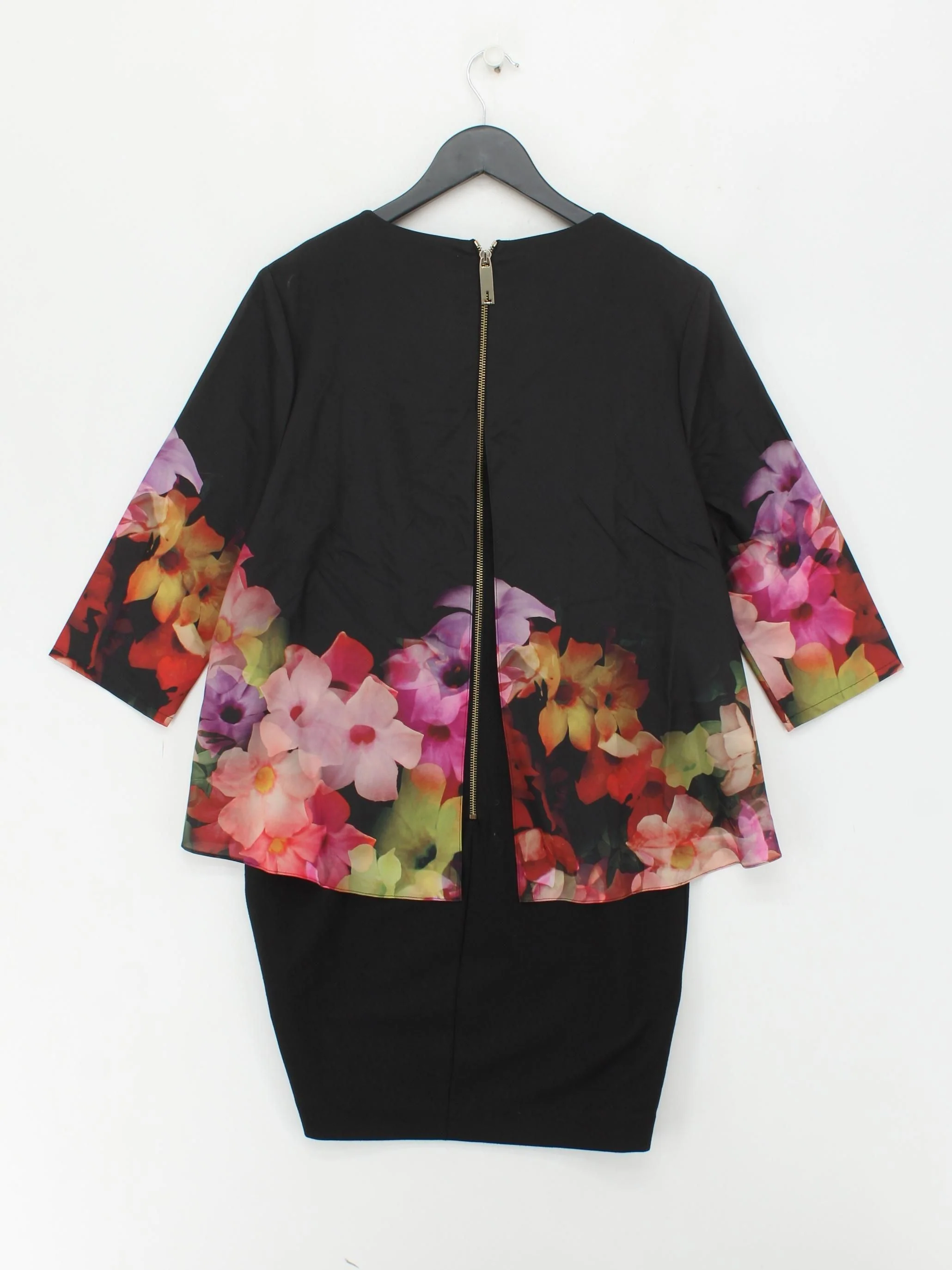 Ted Baker T-Shirt Midi Dress UK12 in Black - Image 2