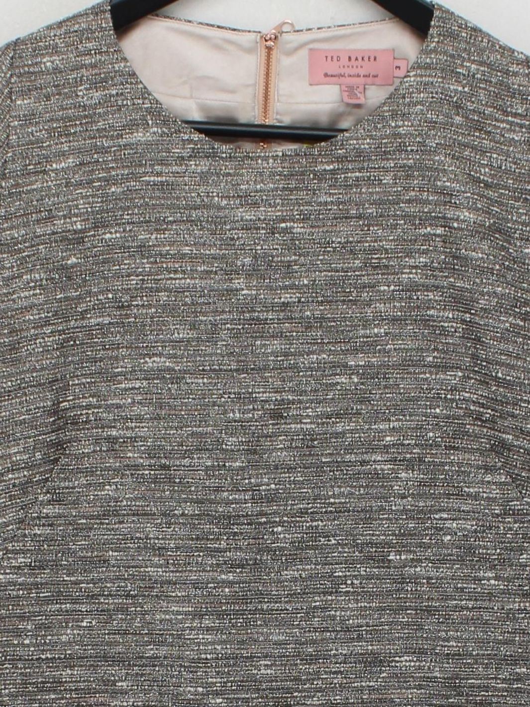 Ted Baker T-Shirt Mini Dress M in Grey - Image 3