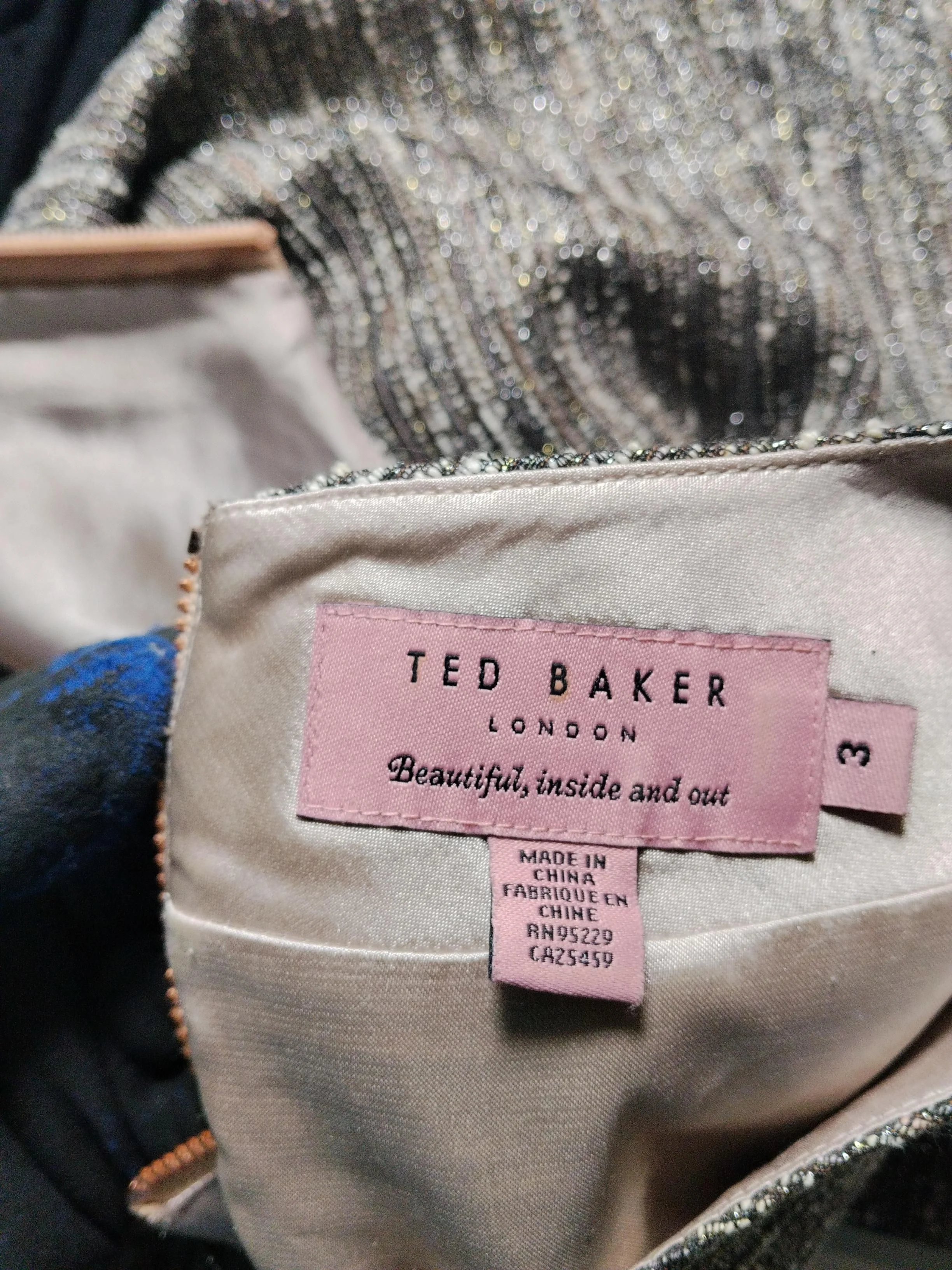 Ted Baker T-Shirt Mini Dress M in Grey - Image 5