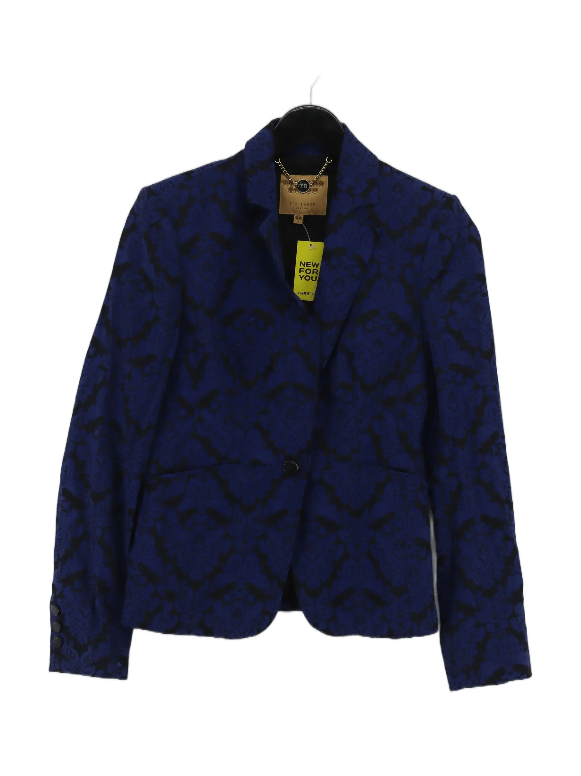 Ted Baker Women's Blazer S Blue Polyester with Viscose, Elastane Overcoat
