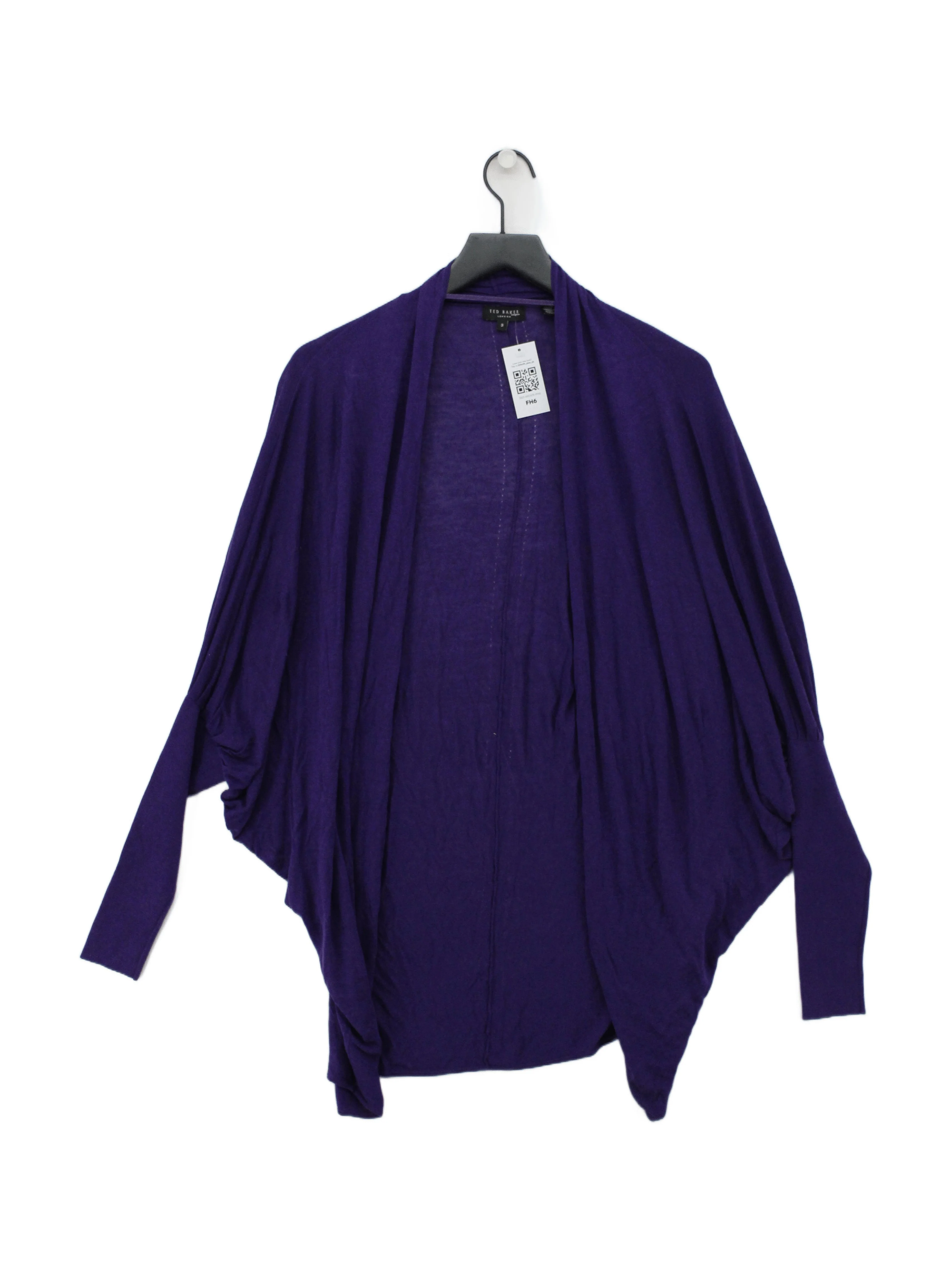Ted Baker Women's Cardigan M Purple 100% Viscose V-Neck Cardigan