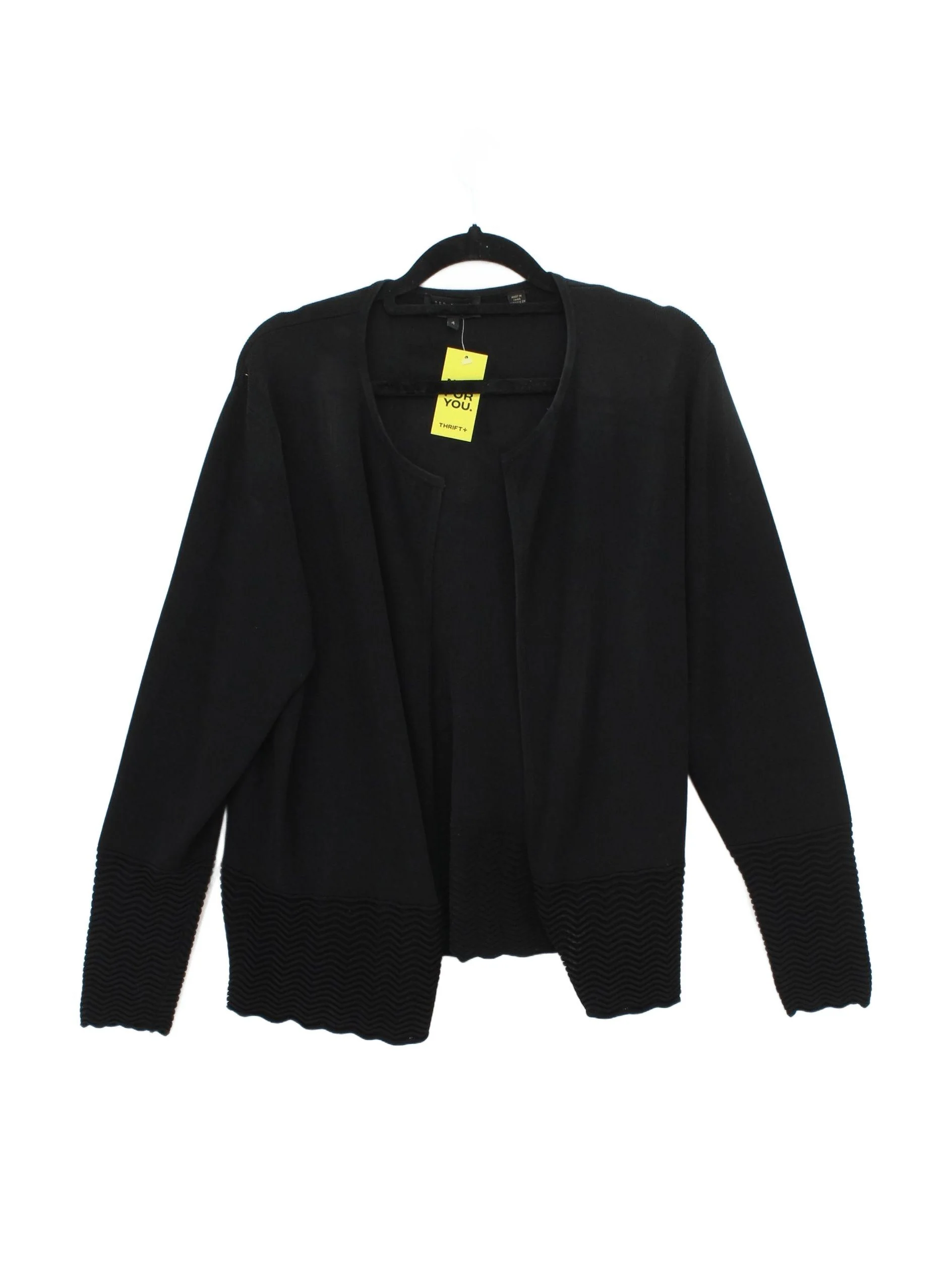 Ted Baker Women's Cardigan UK 14 Black Viscose with Polyamide Cardigan