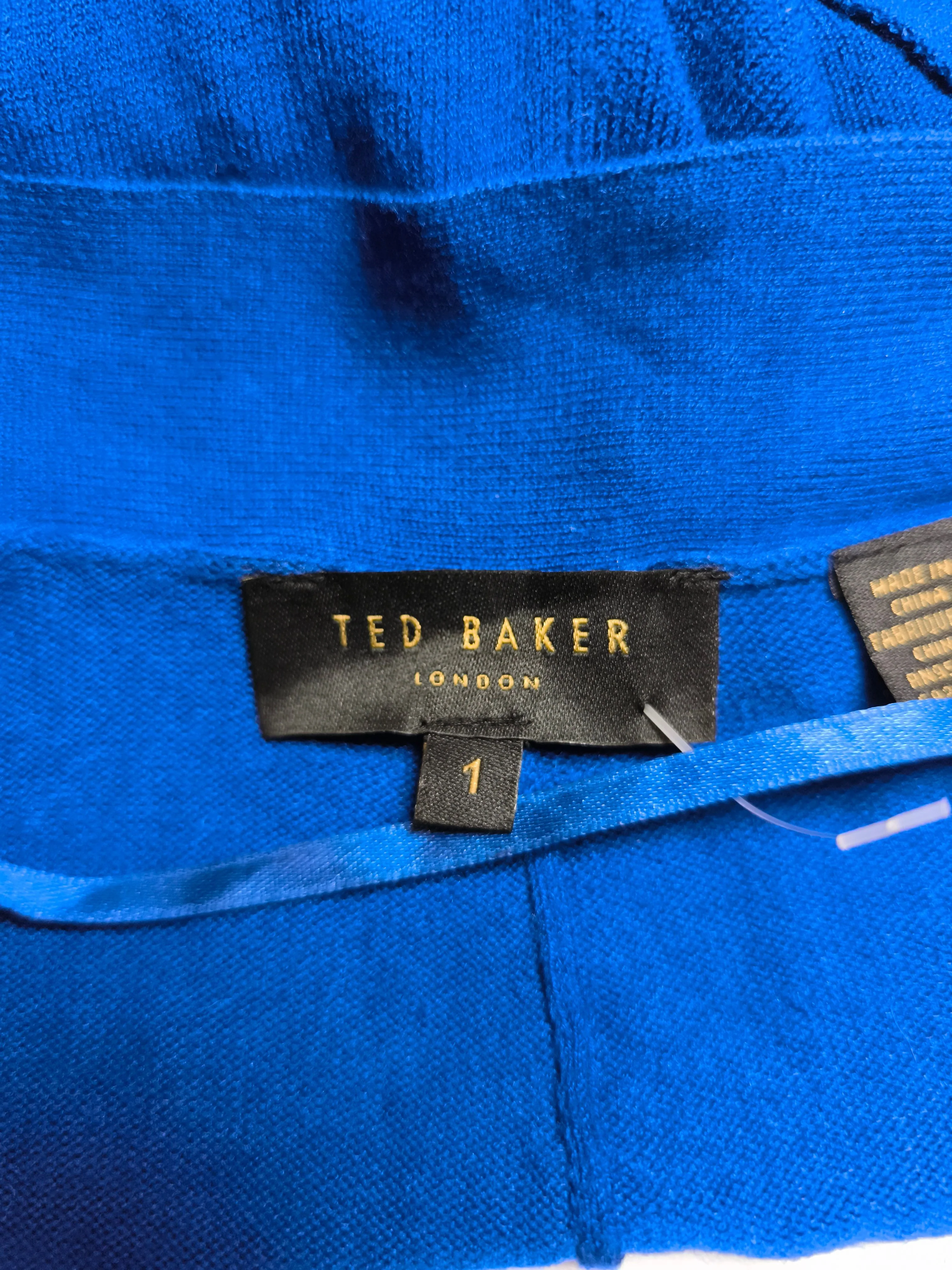 Ted Baker Women's Cardigan UK 8 Blue Viscose with Polyamide, Elastane Cardigan - Image 5