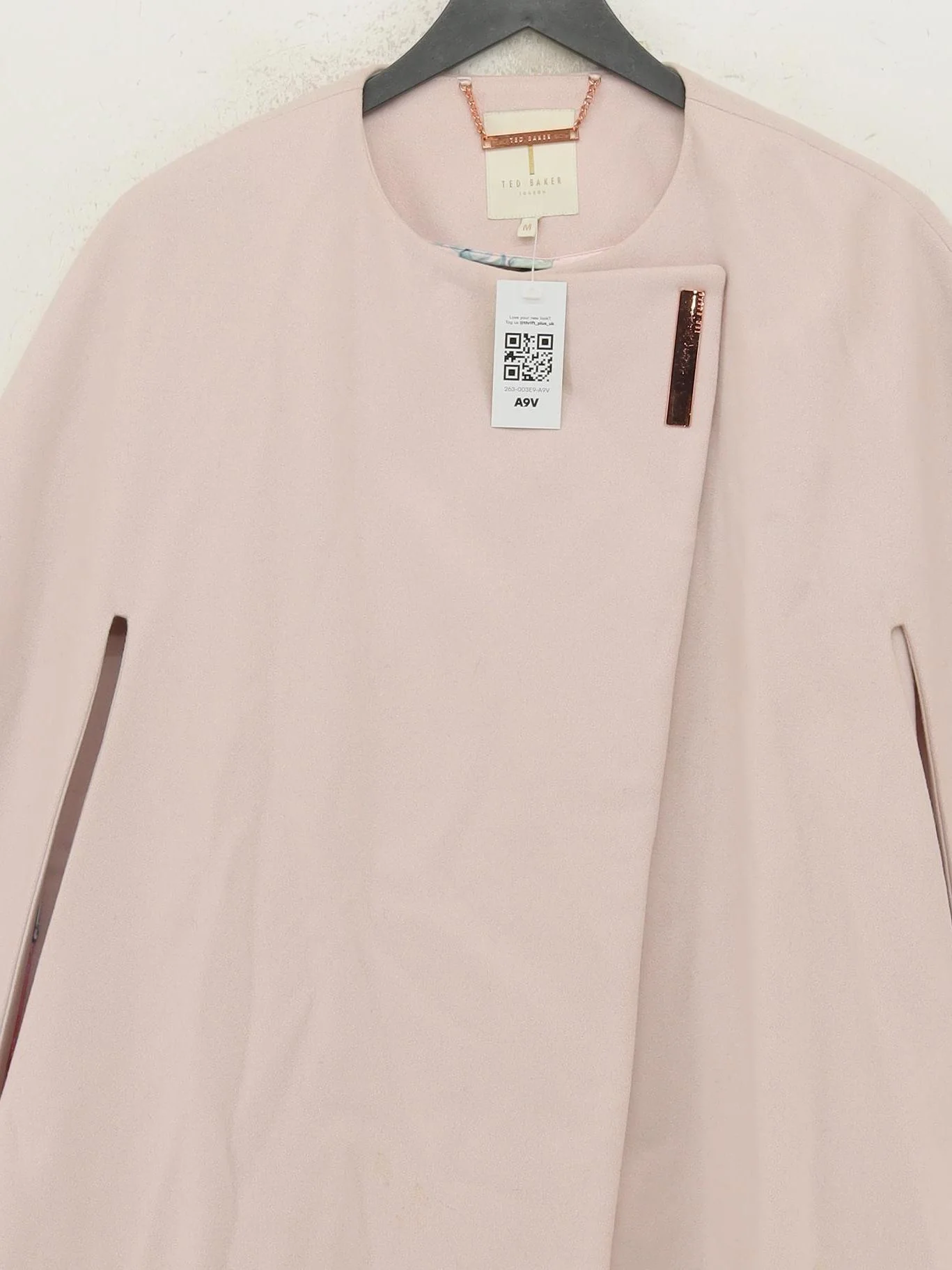 Ted Baker Women's Coat M Pink Wool with Polyamide, Cashmere Overcoat - Image 3