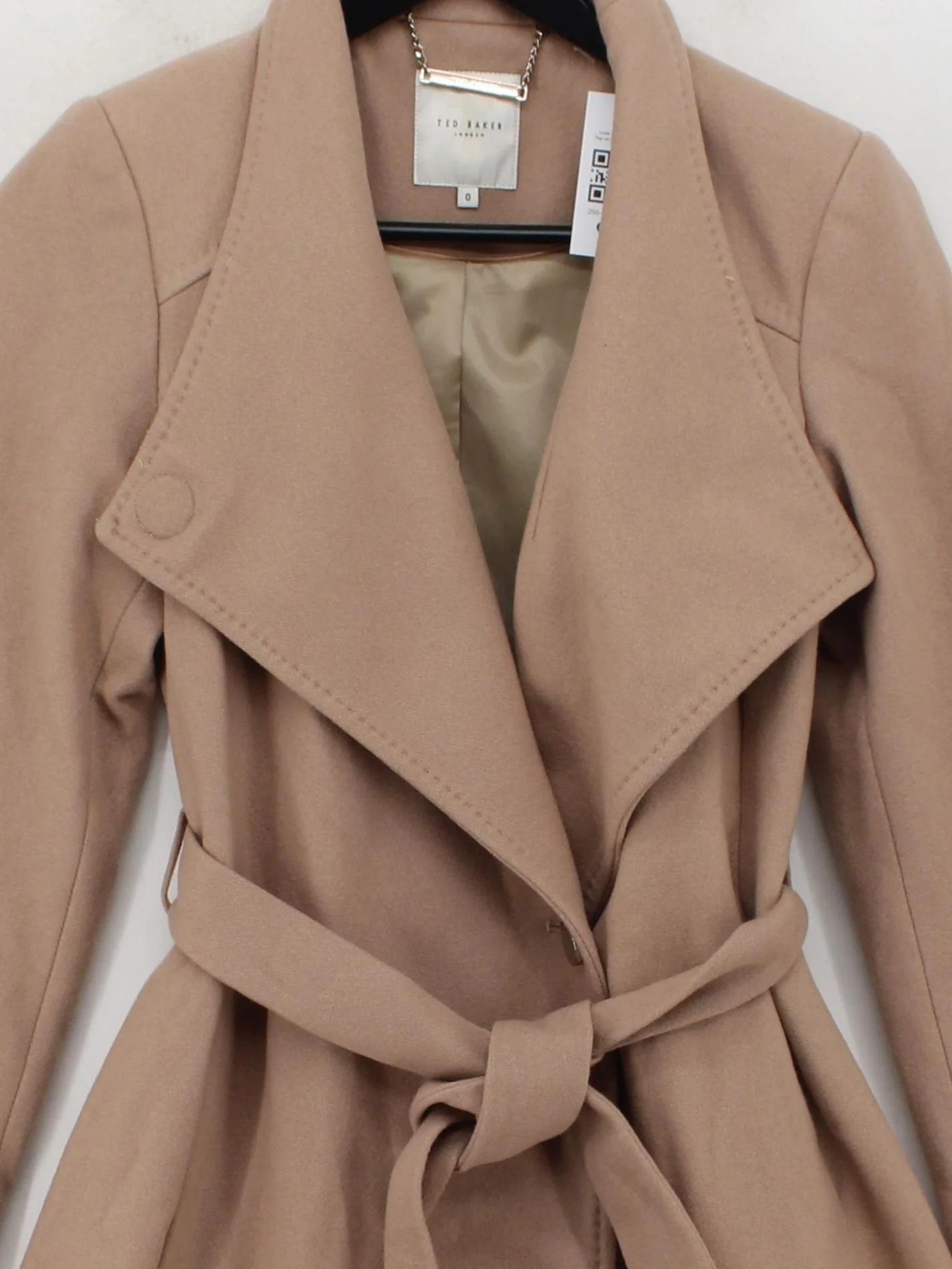Ted Baker Women's Coat UK 6 Tan Wool with Polyamide, Cashmere Overcoat - Image 3