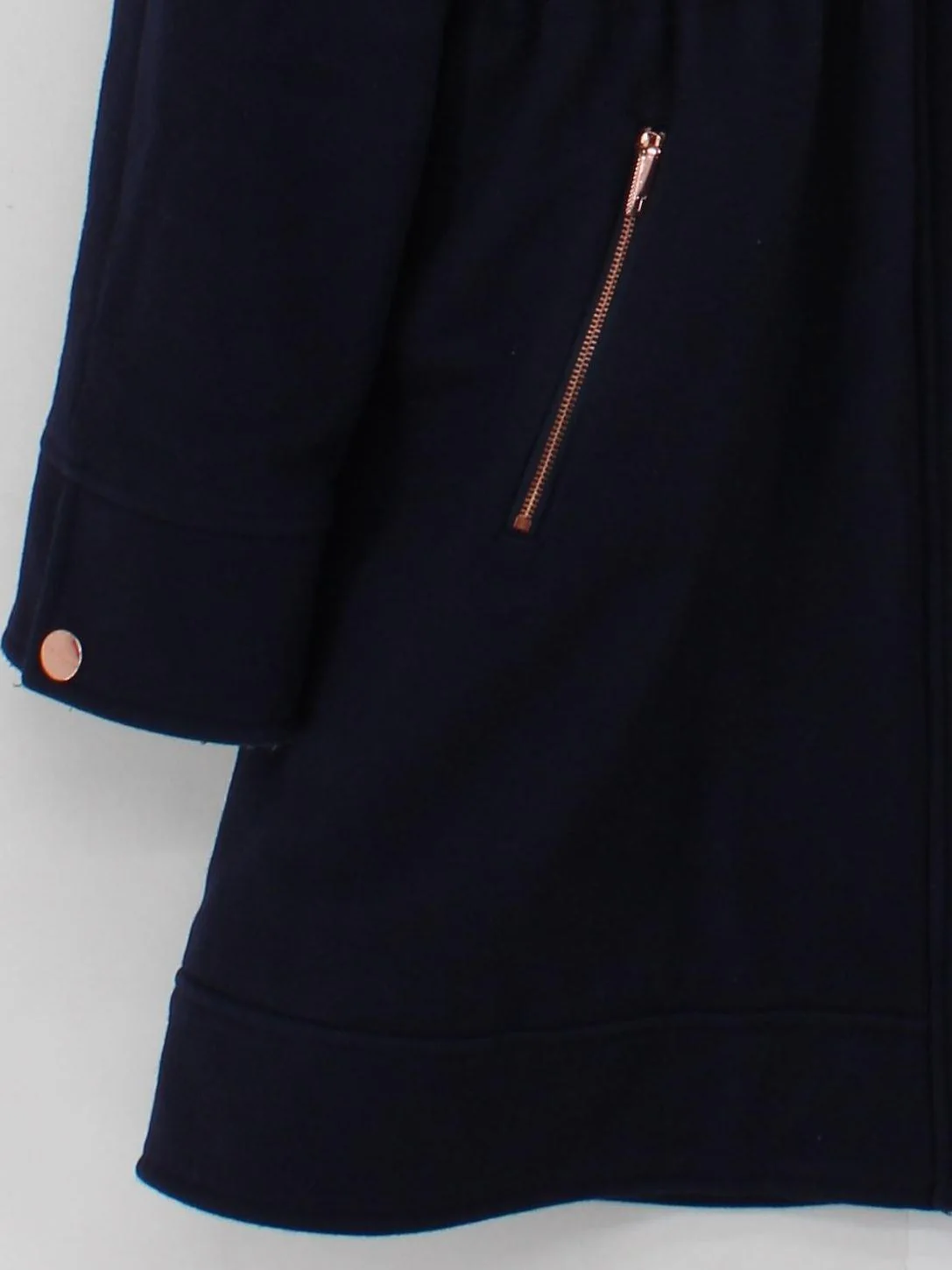 Ted Baker Women's Coat XS Blue 100% Wool Parka - Image 4