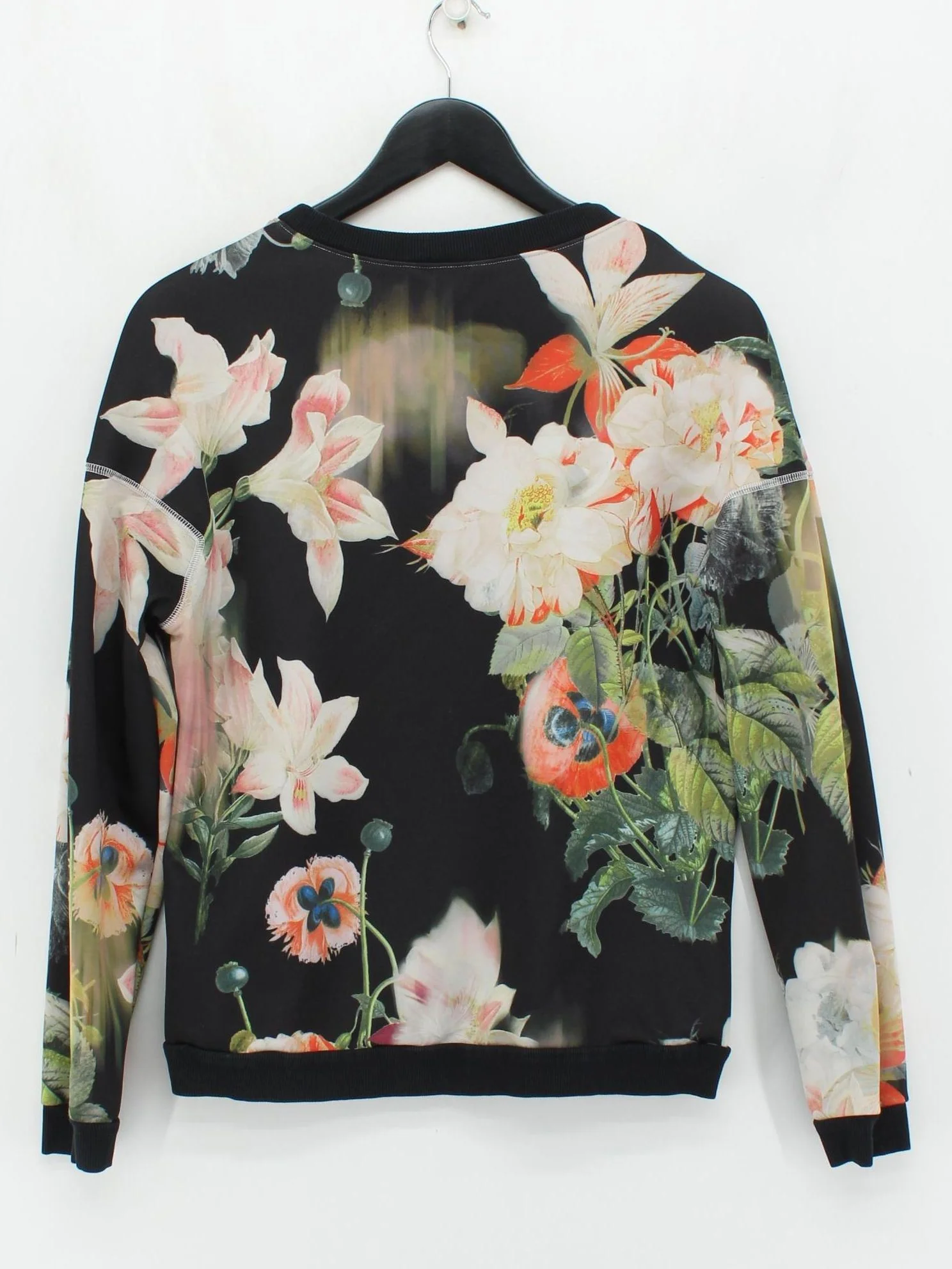 Ted Baker Women's Hoodie UK 12 Black Polyester with Elastane, Cotton Pullover - Image 2