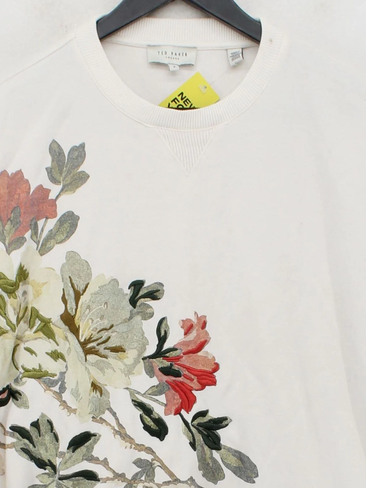 Ted Baker Women's Hoodie UK 12 White Viscose with Polyester, Elastane Pullover - Image 3