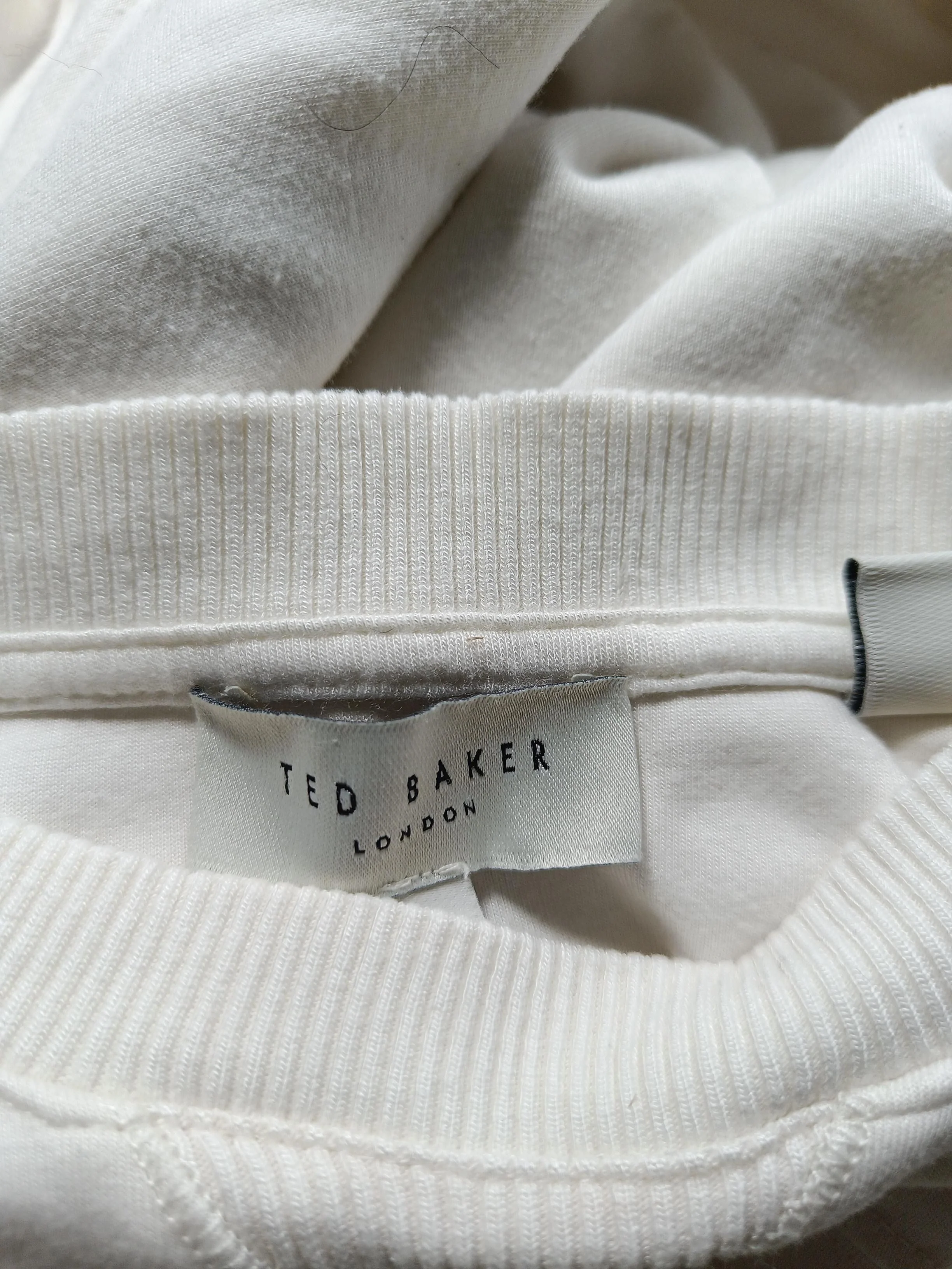 Ted Baker Women's Hoodie UK 12 White Viscose with Polyester, Elastane Pullover - Image 7