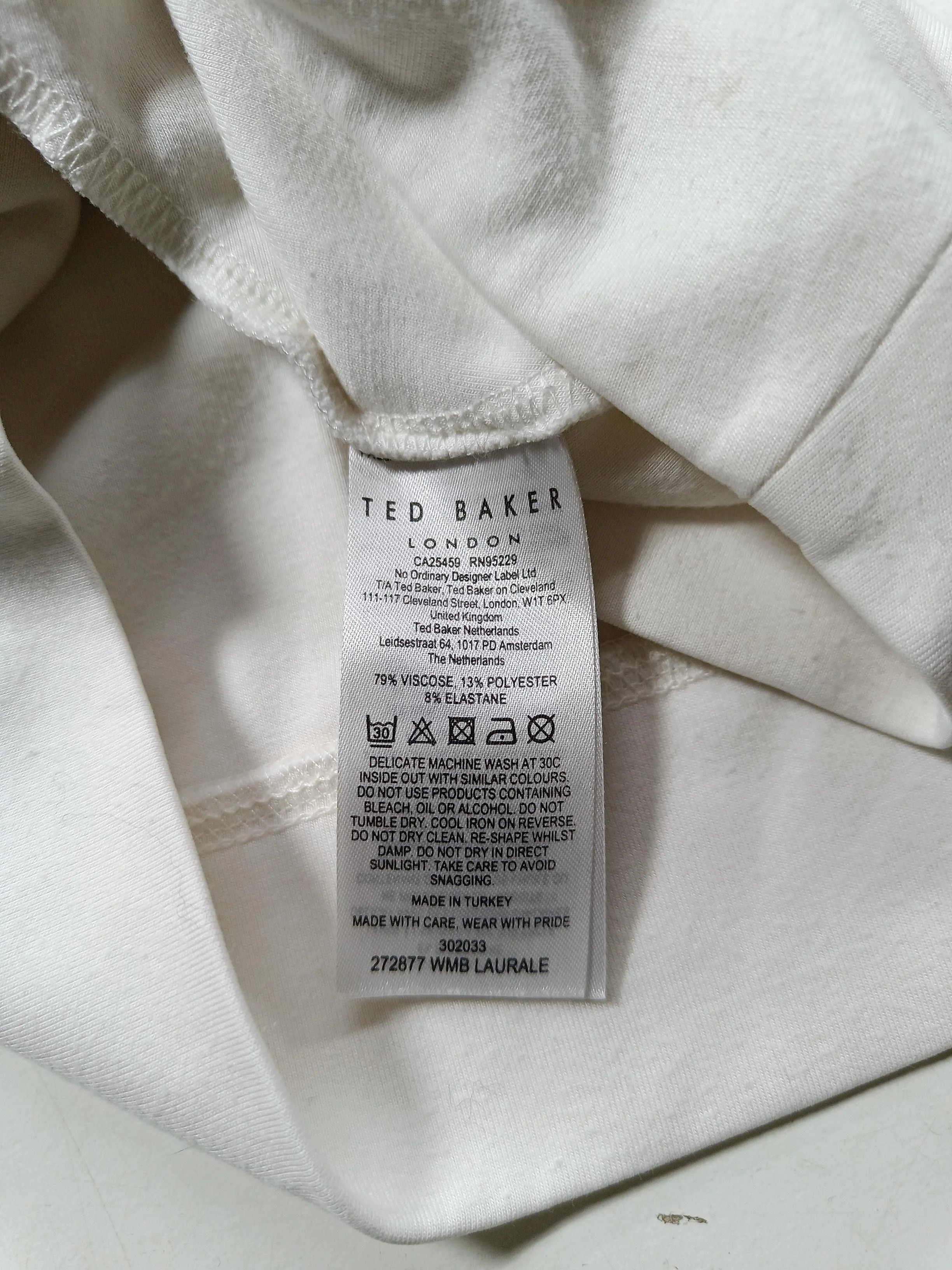 Ted Baker Women's Hoodie UK 12 White Viscose with Polyester, Elastane Pullover - Image 8