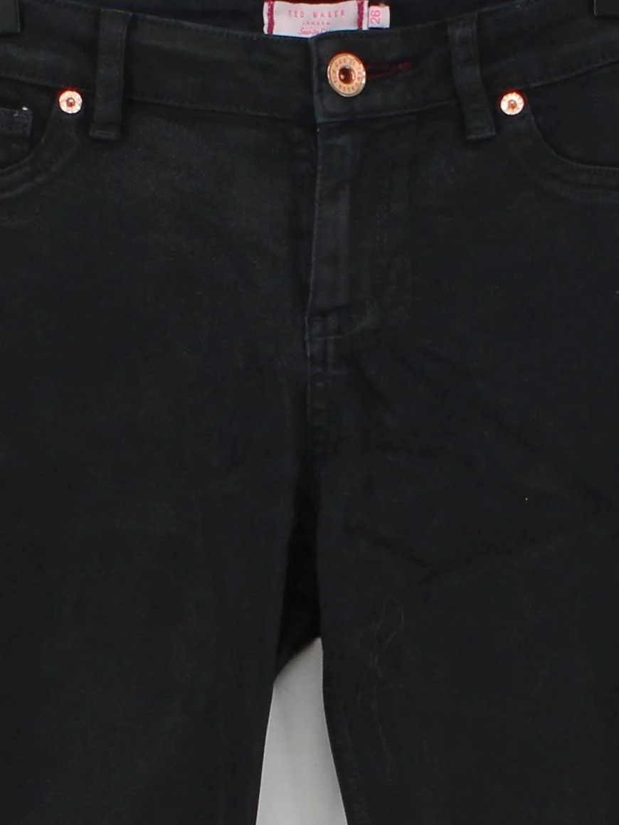 Ted Baker Women's Jeans W 26 in Black Cotton with Elastane Skinny - Image 3
