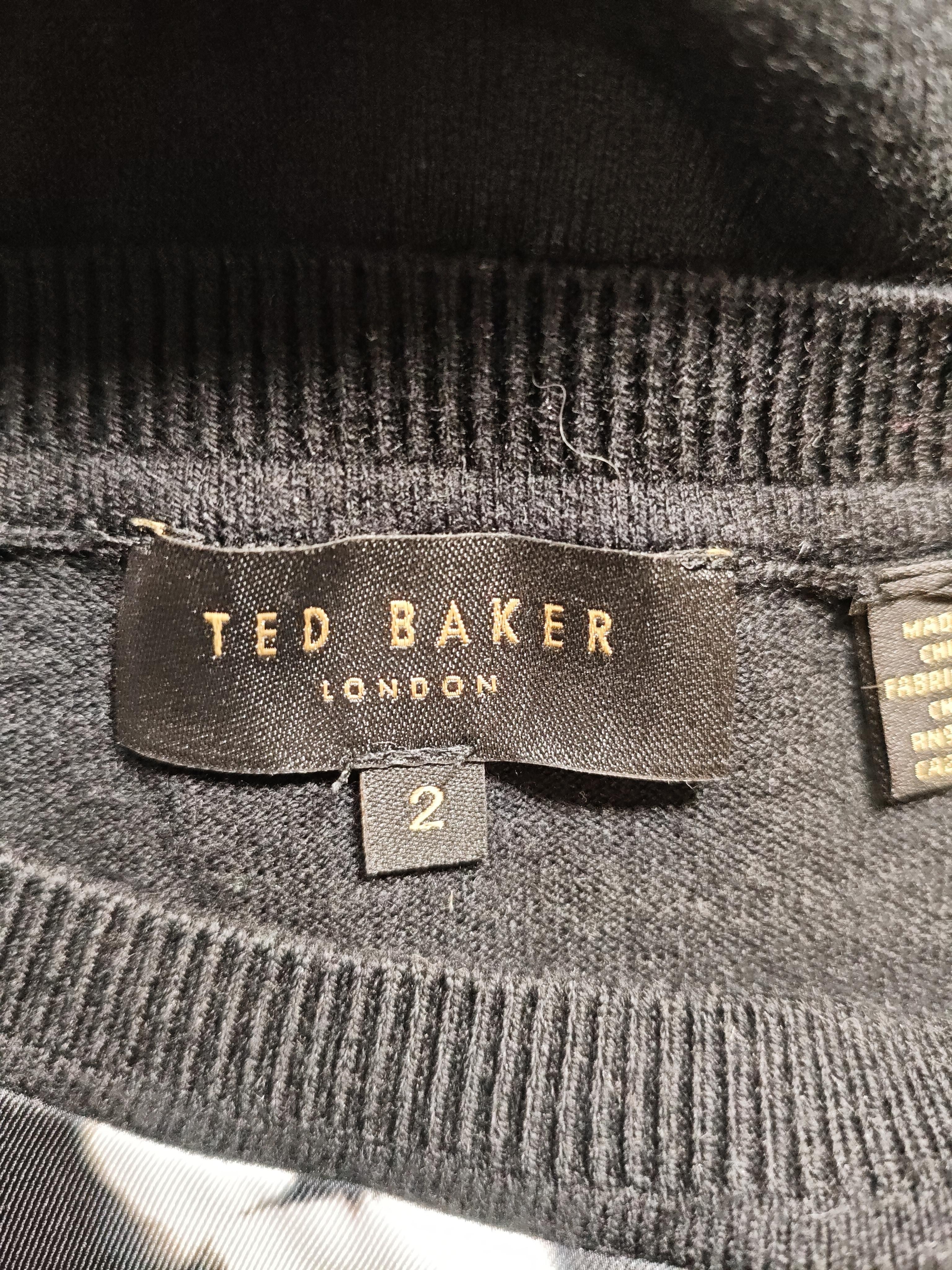 Ted Baker Women's Jumper S Black Cotton with Polyamide, Silk, Polyester Pullover - Image 5