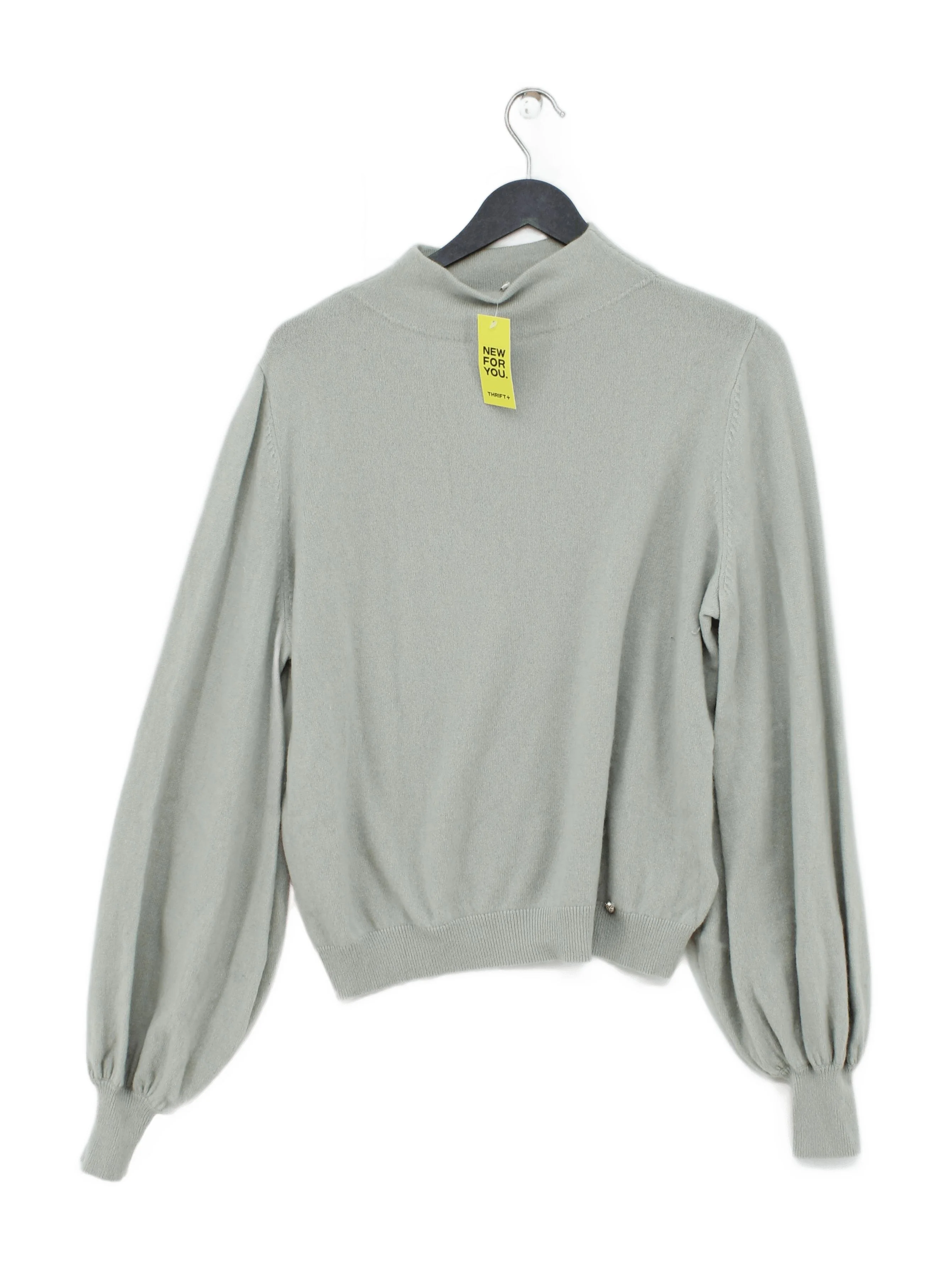 Ted Baker Women's Jumper UK 10 Green 100% Cashmere Mock Neck Pullover