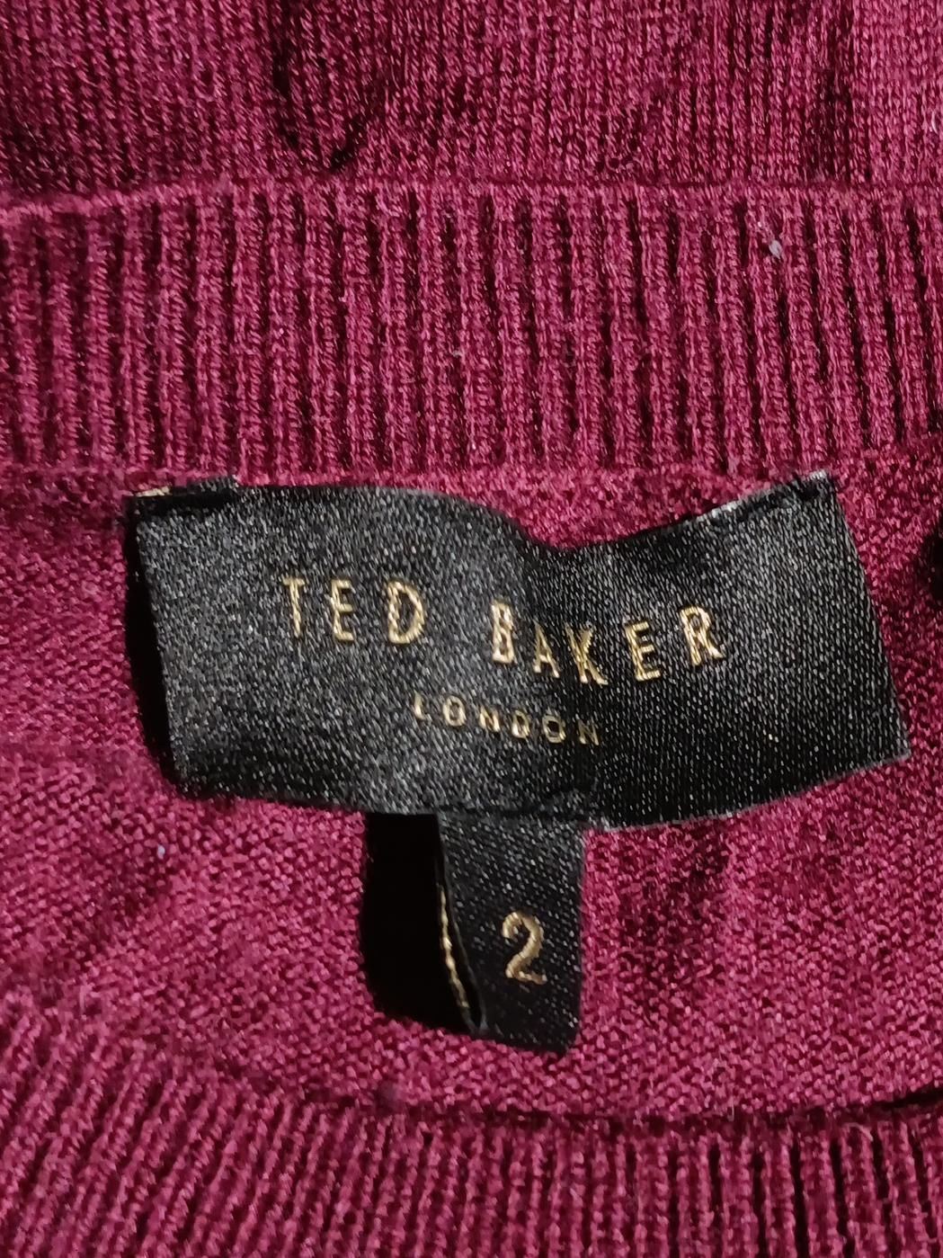 Ted Baker Women's Jumper UK 10 Red Viscose - Image 6