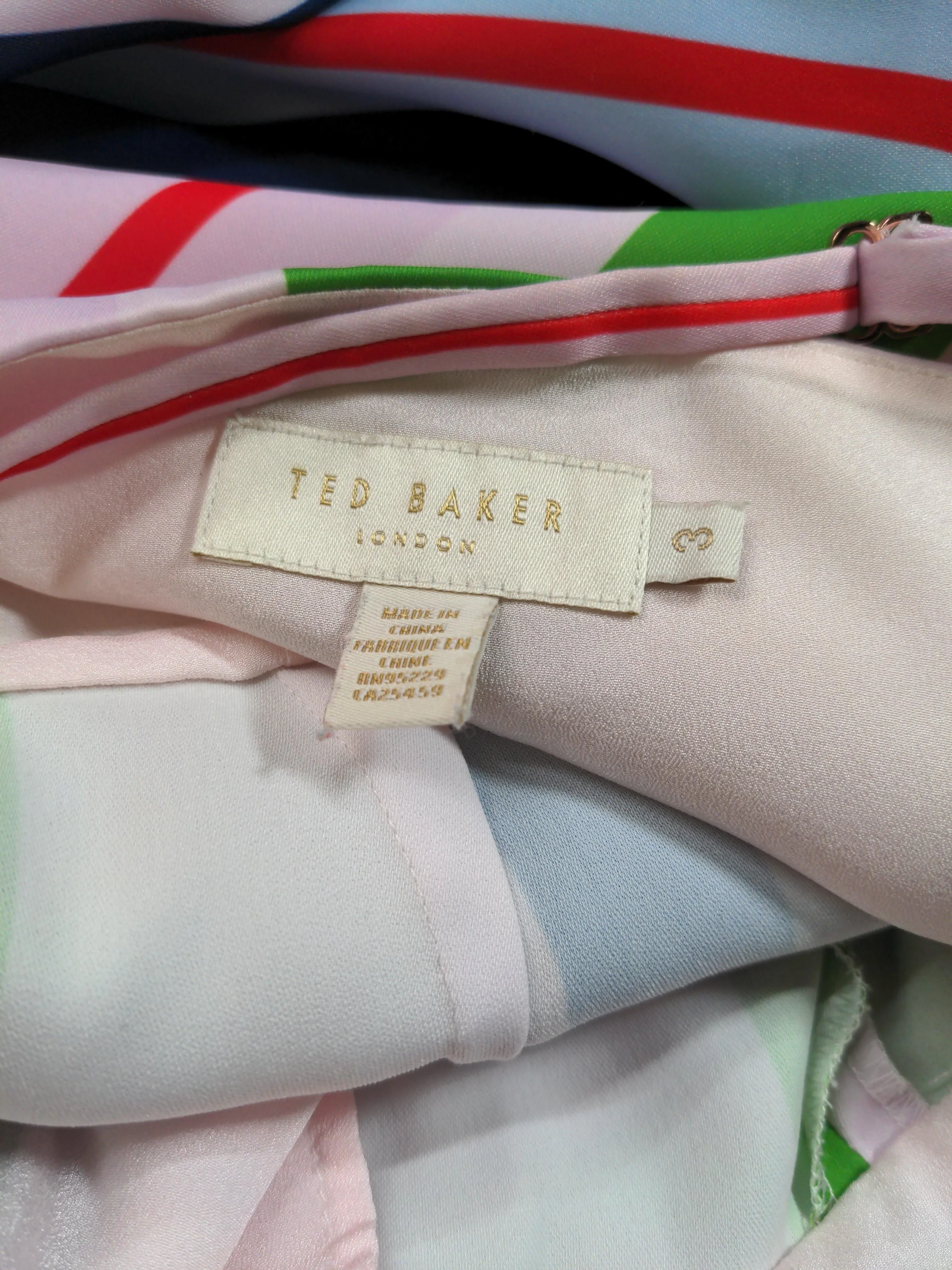 Ted Baker Women's Jumpsuit M Multi Striped 100% Polyester Wide-Leg Jumpsuit - Image 5