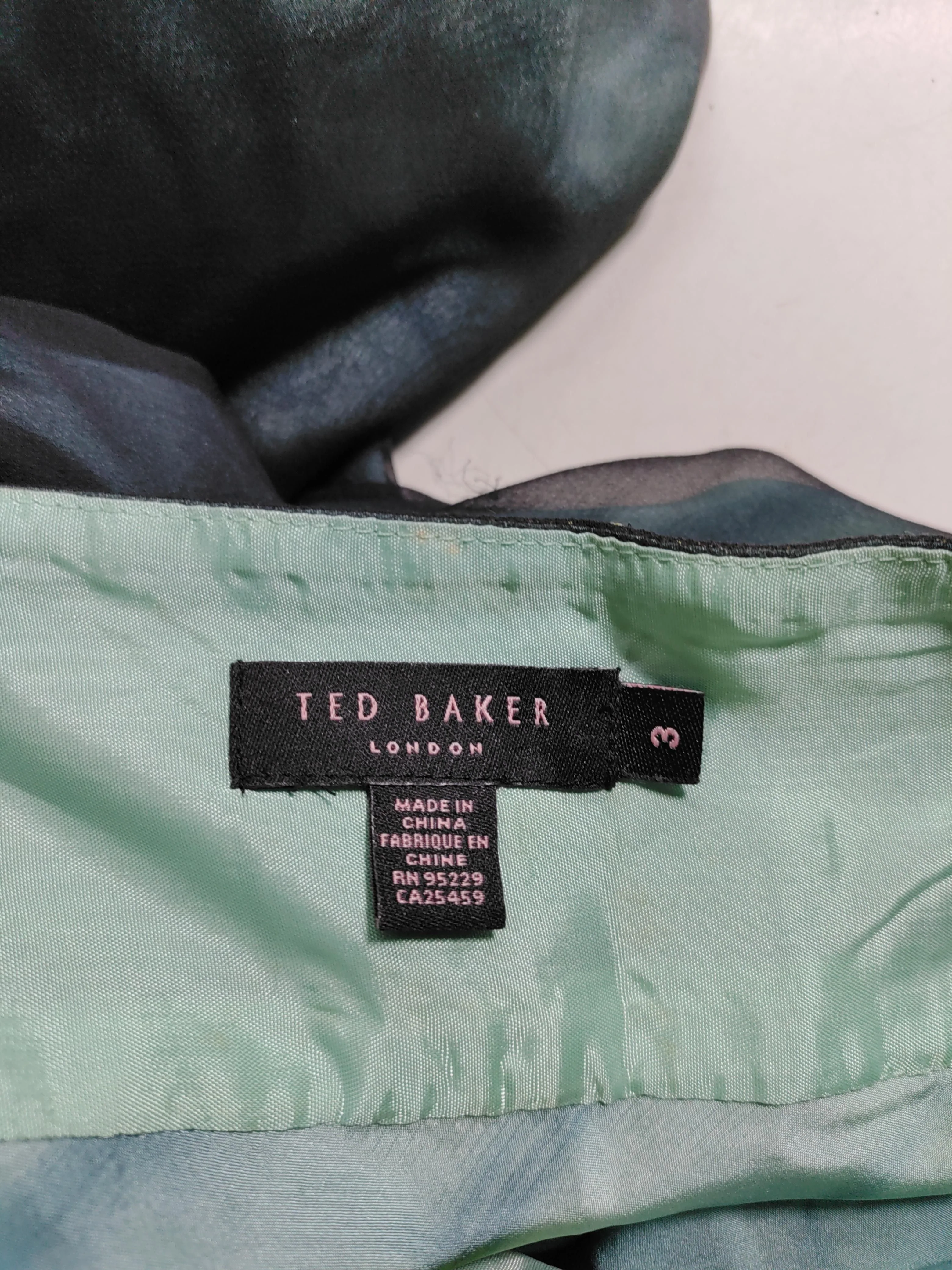 Ted Baker Women's Midi Skirt M Green 100% Silk Midi A-Line - Image 6