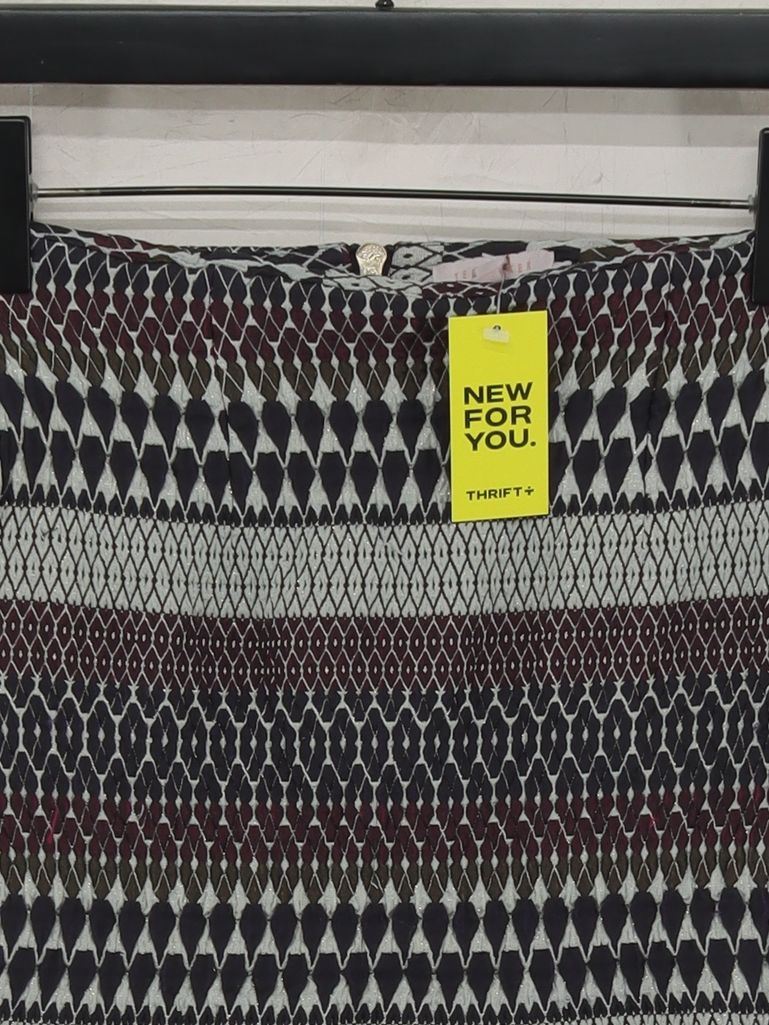 Ted Baker Women's Mini Skirt UK 12 Multi Polyester with Other, Polyamide Mini - Image 3