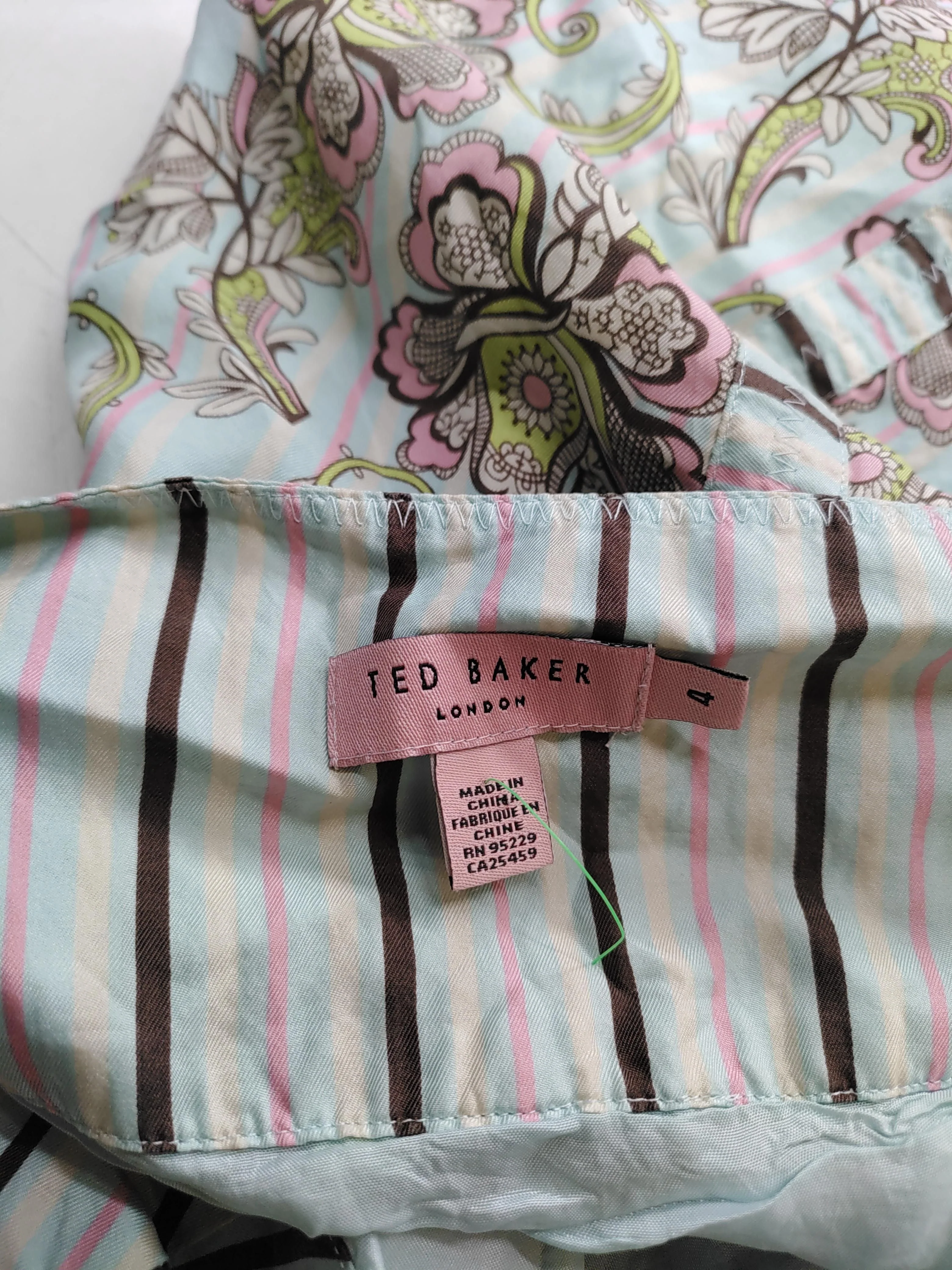 Ted Baker Women's Mini Skirt UK 4 Blue Silk with Acetate Short Mini - Image 5